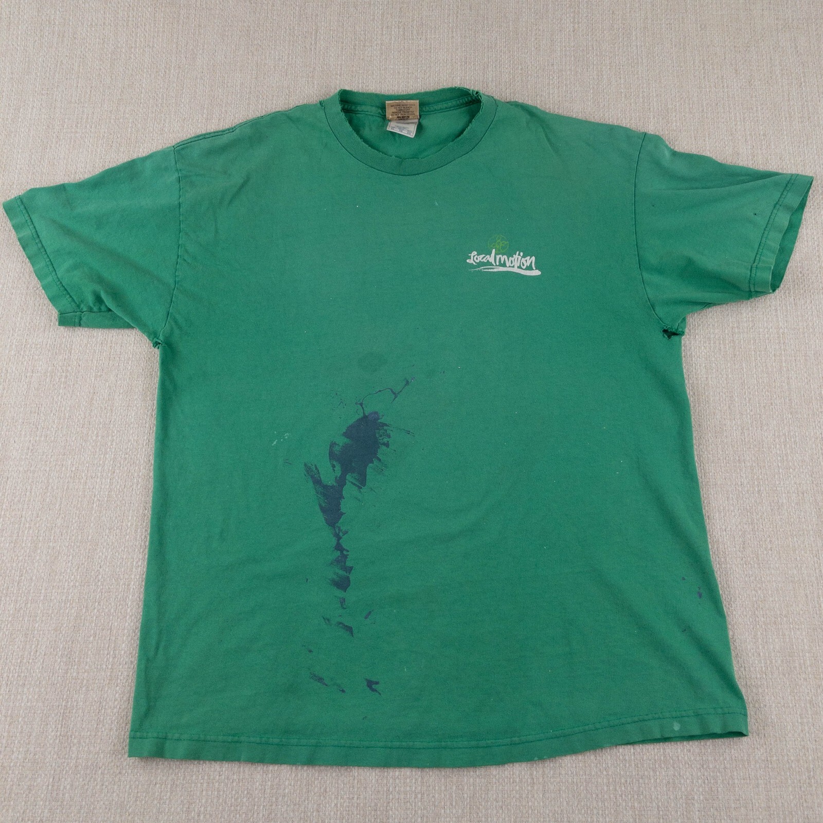 Y2K Vintage Local Motion Always Hi Surf T Shirt Mens XL Thrashed Green Hawaii