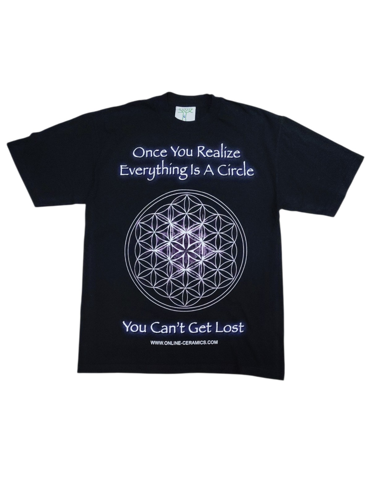 Online Ceramics “Everything Is A Circle” Black T-Shirt Sz Medium *Sold Out* NWOT