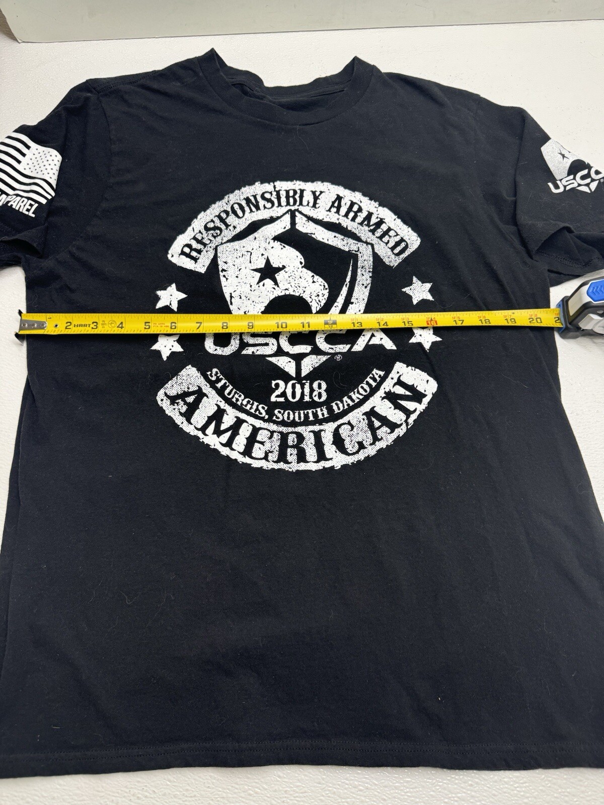 USCCA Sturgis South Dakota Responsibly Armed American 2018 T-shirt Size Medium