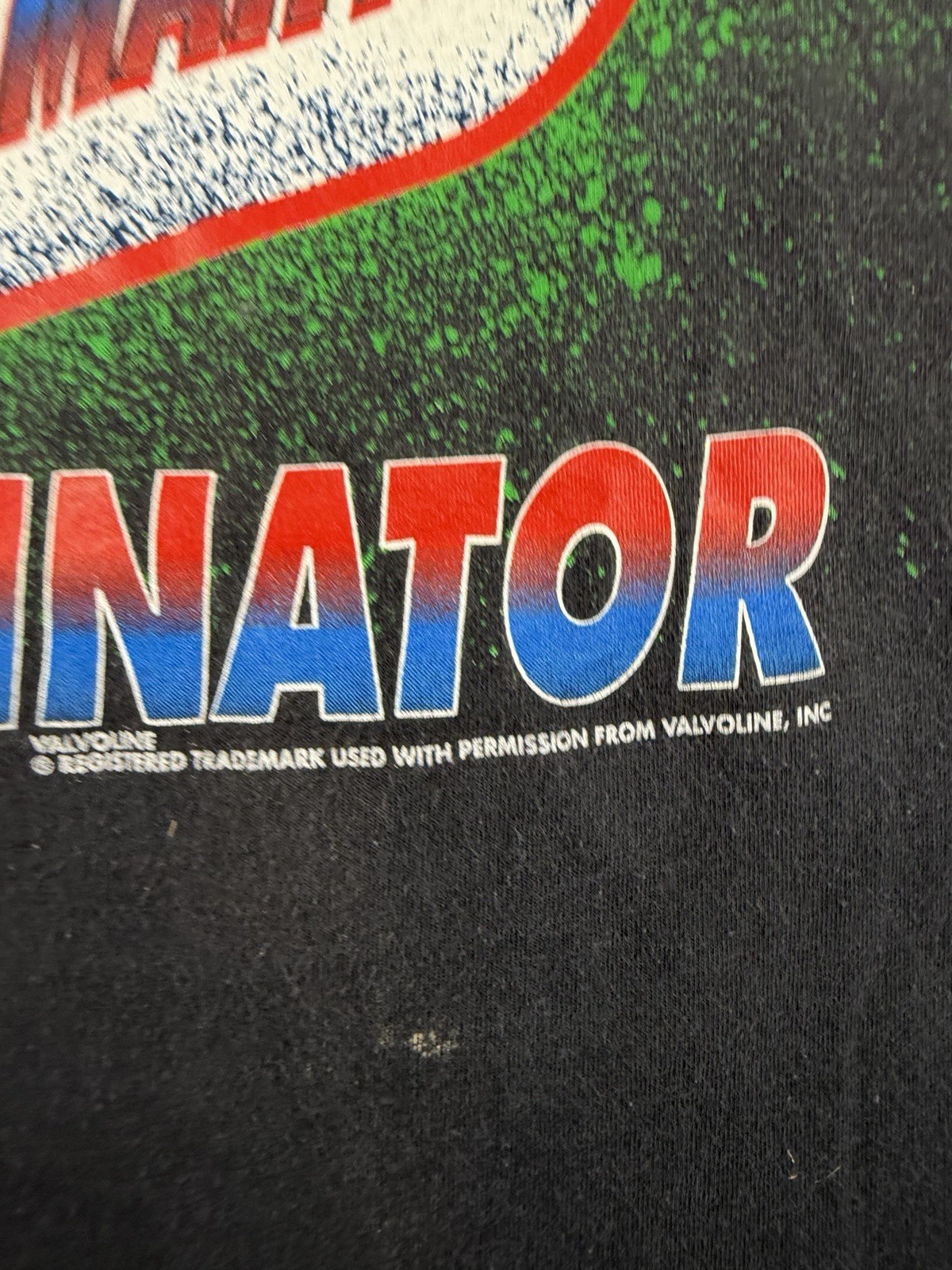 Vintage Black Single Stitch MARK MARTIN TERMINATOR T-Shirt Size L NASCAR USA🔥