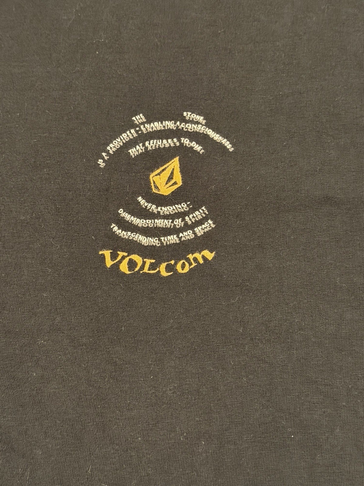 Volcom Stone Collectable Logo Black T-Shirt Men’s XL 100% Cotton Streetwear Rare