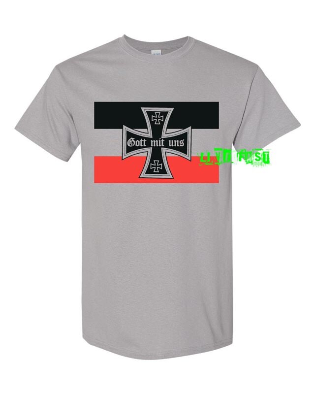 GOTT MIT UNS IRON CROSS T SHIRT imperial germany ww1 german eagle ww1 kaiser