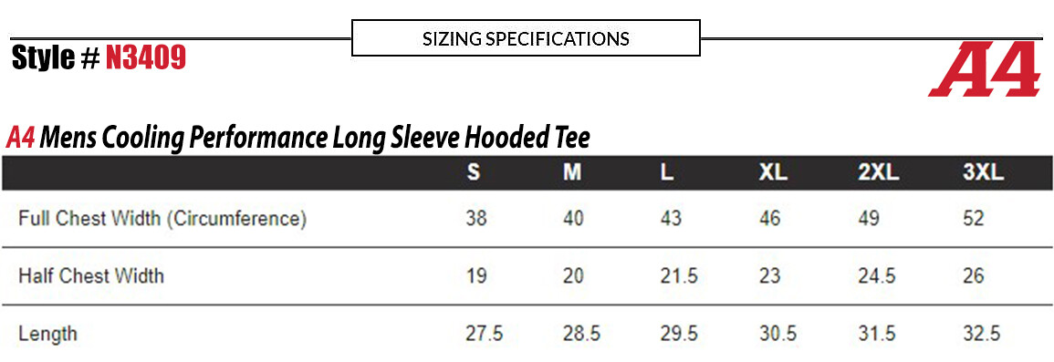 A4 Mens 4oz. Micro Poly Interlock Cooling Performance Hooded T-Shirt N3409 S-3XL