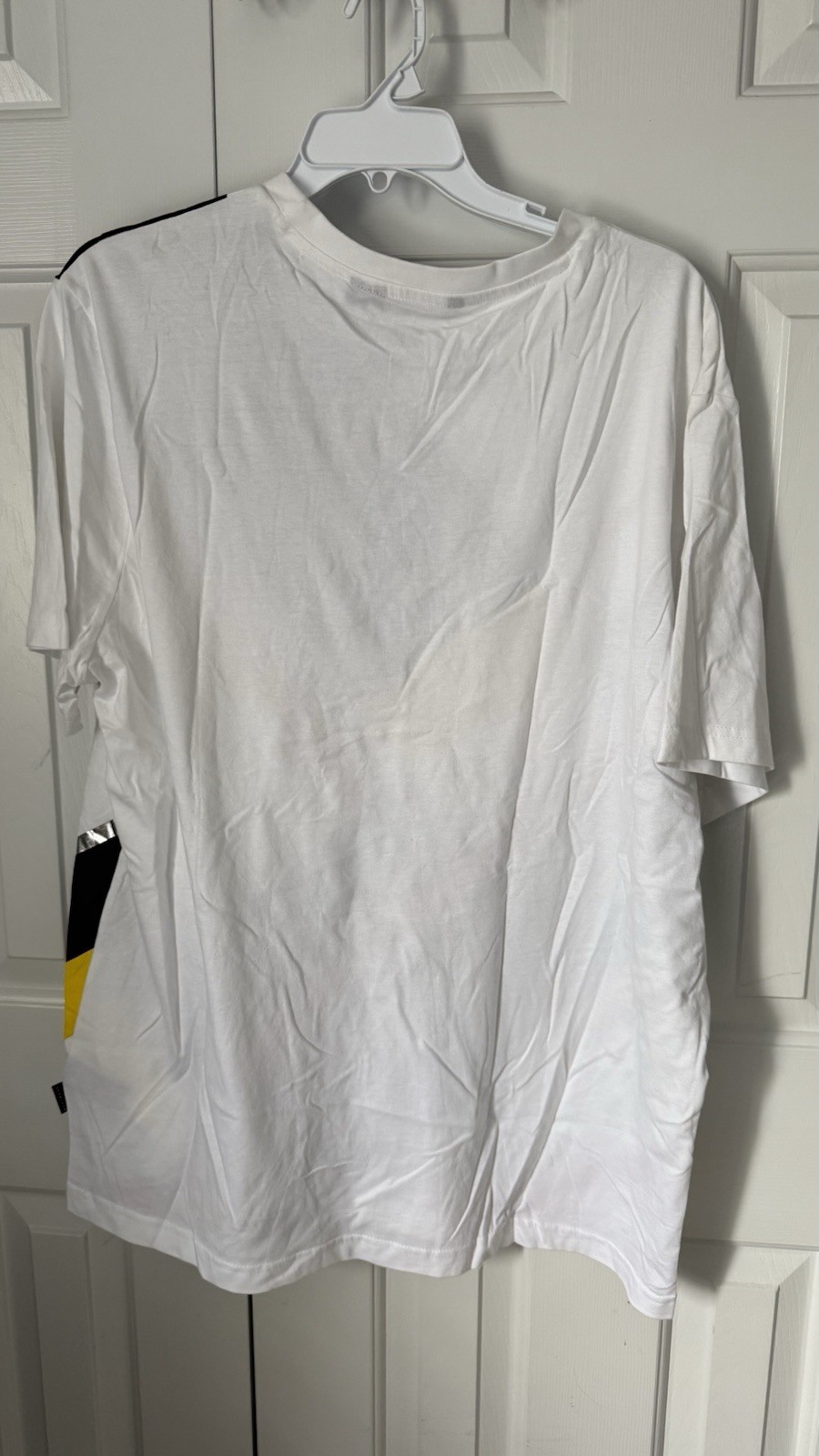 Sean John Shirt Mens XL White Yellow Dark Blue Color Block T-shirt Y2K VTG