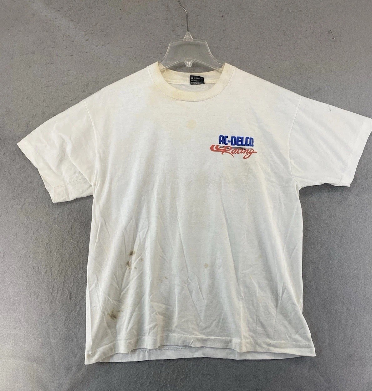 Vintage BEST AC-Delco Racing ’94 Men’s XL White Graphic T-Shirt