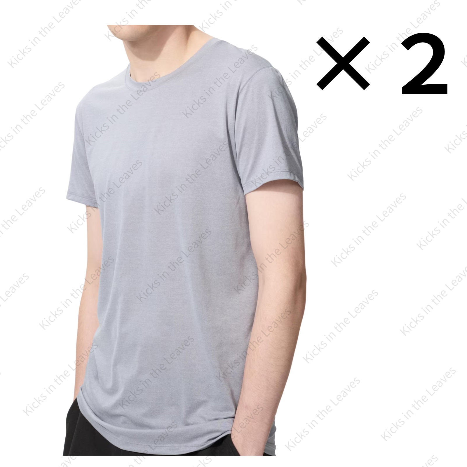[2PCS SAME COLOR] UNIQLO AIRism Crew Neck T-shirt XS-4XL Men 482519 Japan NWT