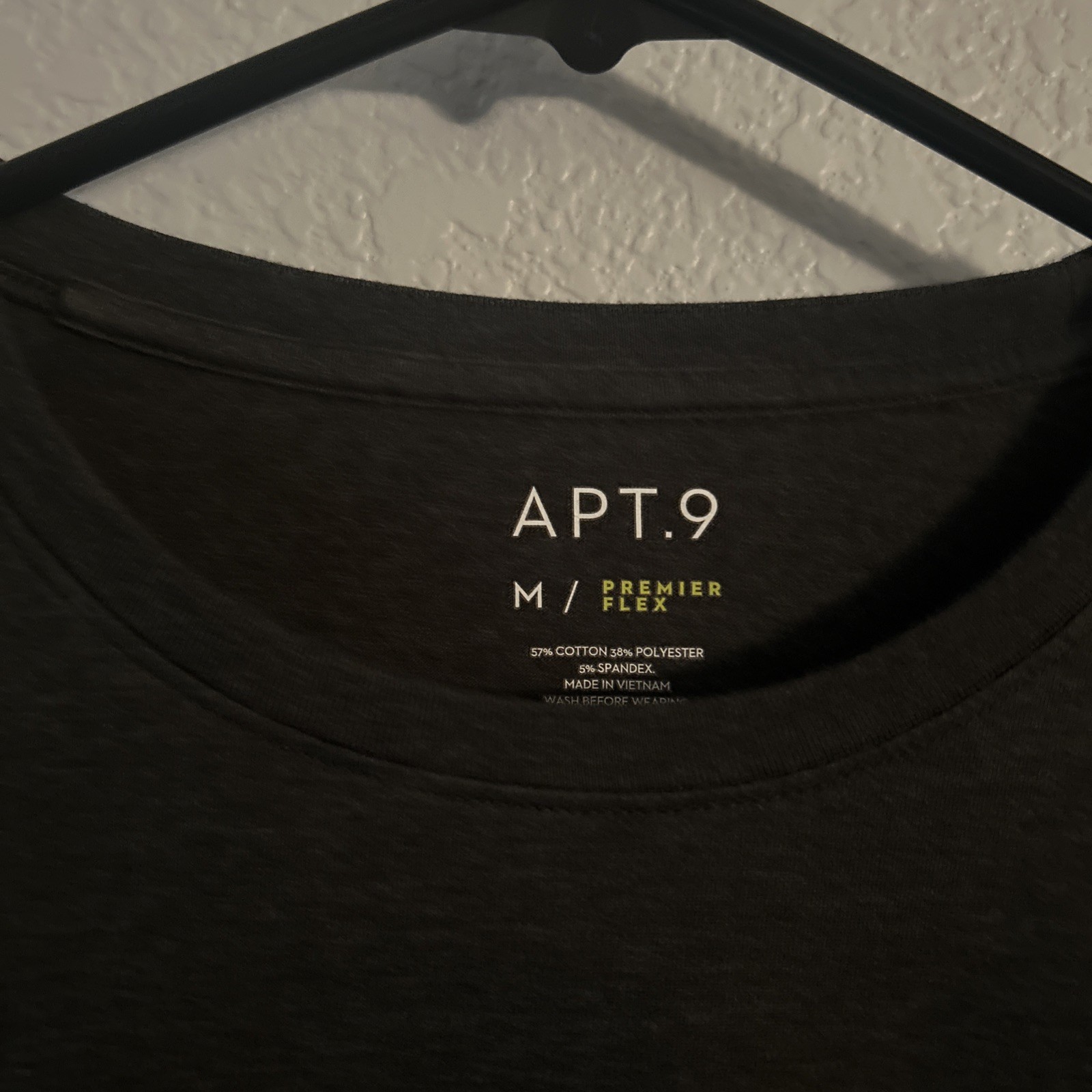APT.9 Men’s Premier Flex Medium Dark Gray T-shirt Short Sleeve Crew Neck