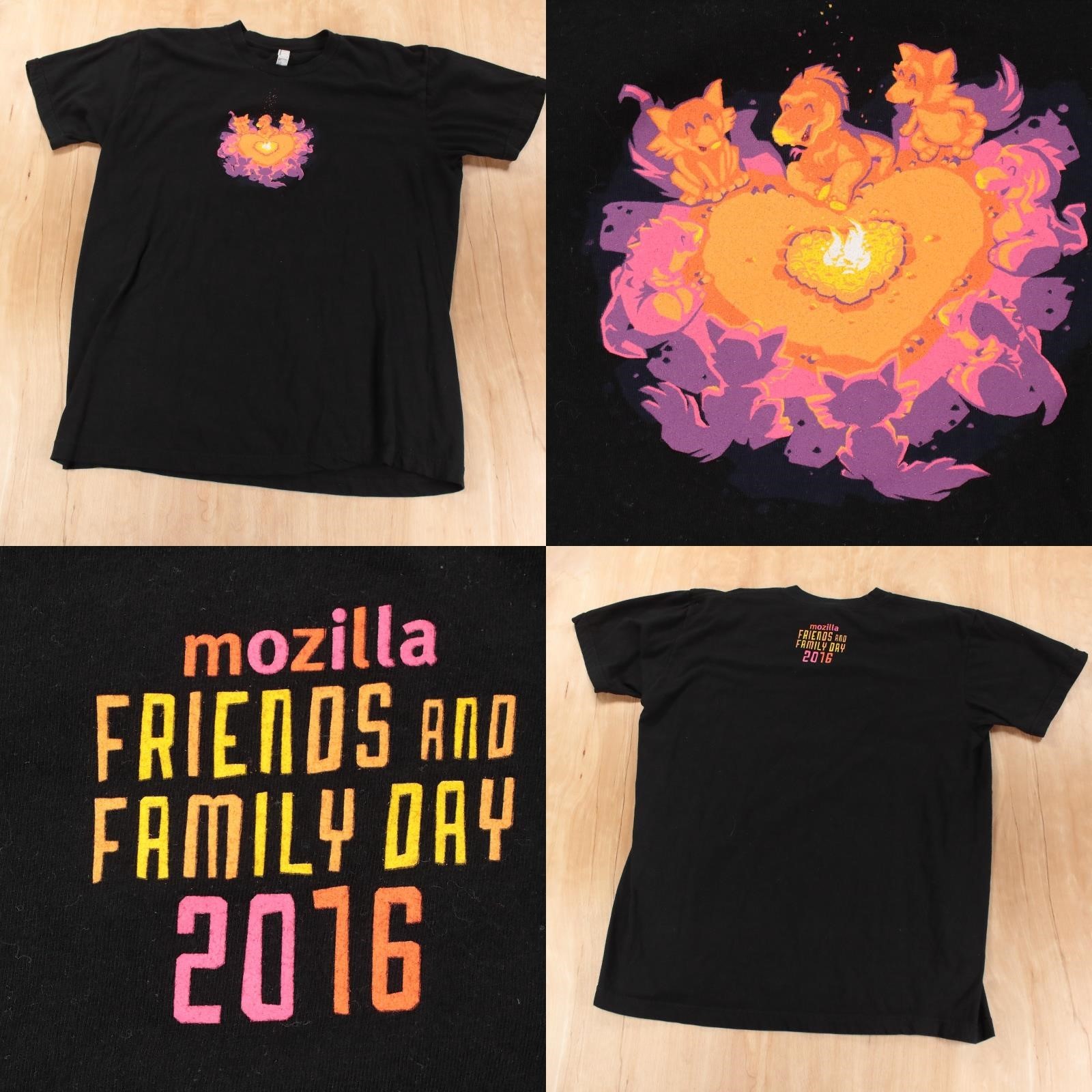 Mozilla Friends and Family Day 2016 t-shirt LARGE american apparel firefox web