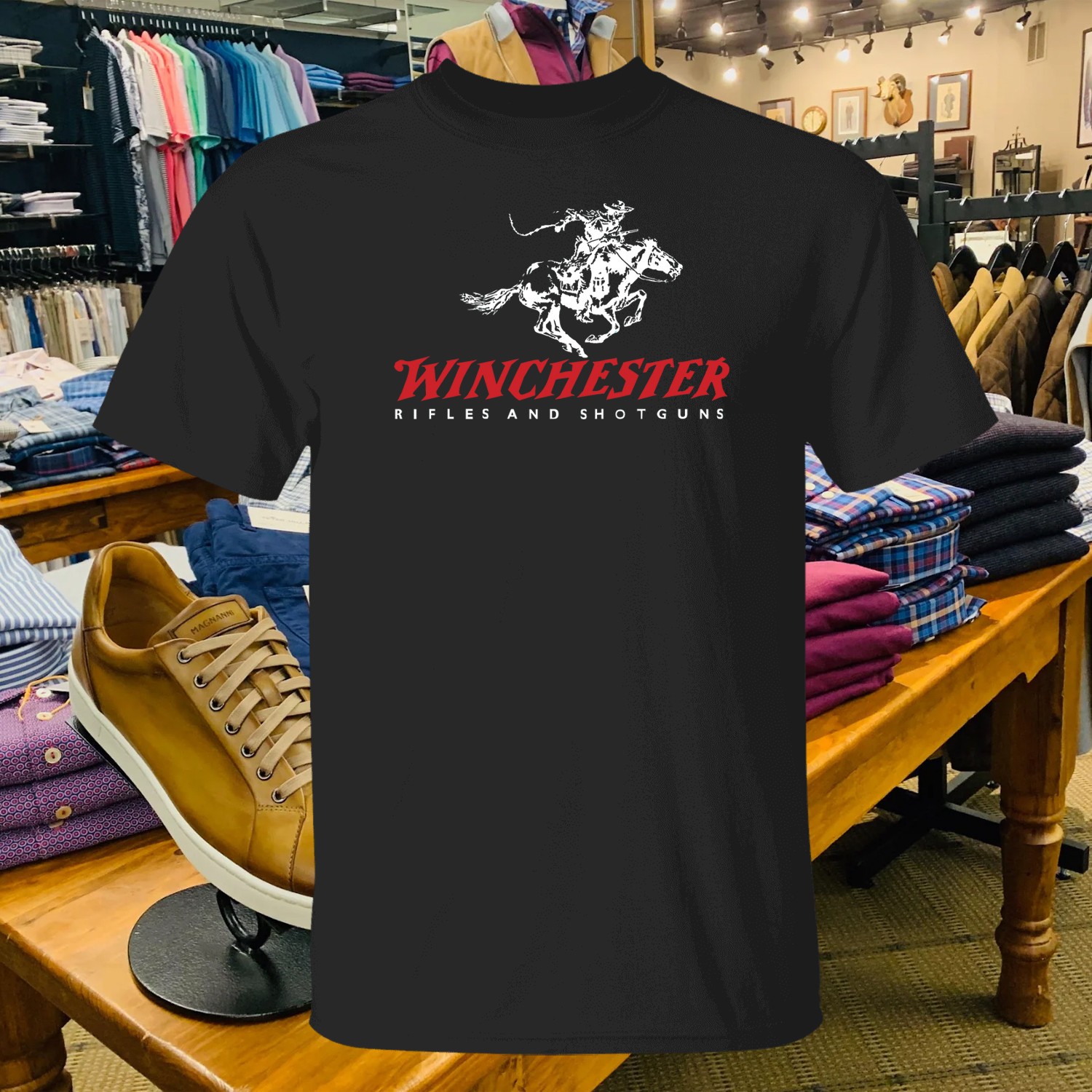 Winchester Firearms Logo T-Shirt Funny USA Size S-5XL
