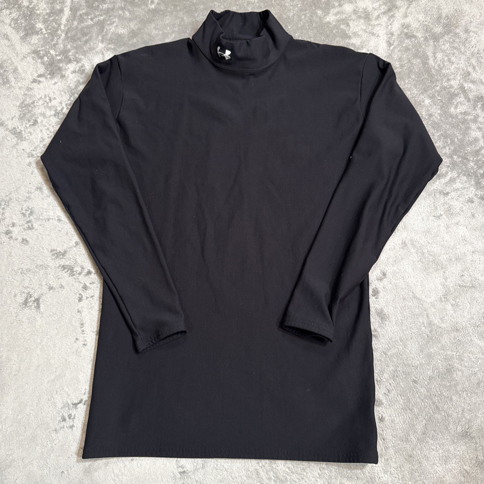 Under Armour ColdGear Compression Mock Neck Pullover Mens Size XL Black