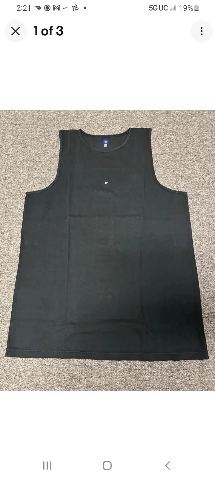 YZY Yeezy Gap Engineered By Balenciaga Loose Tank Top Men’s Size Medium Black
