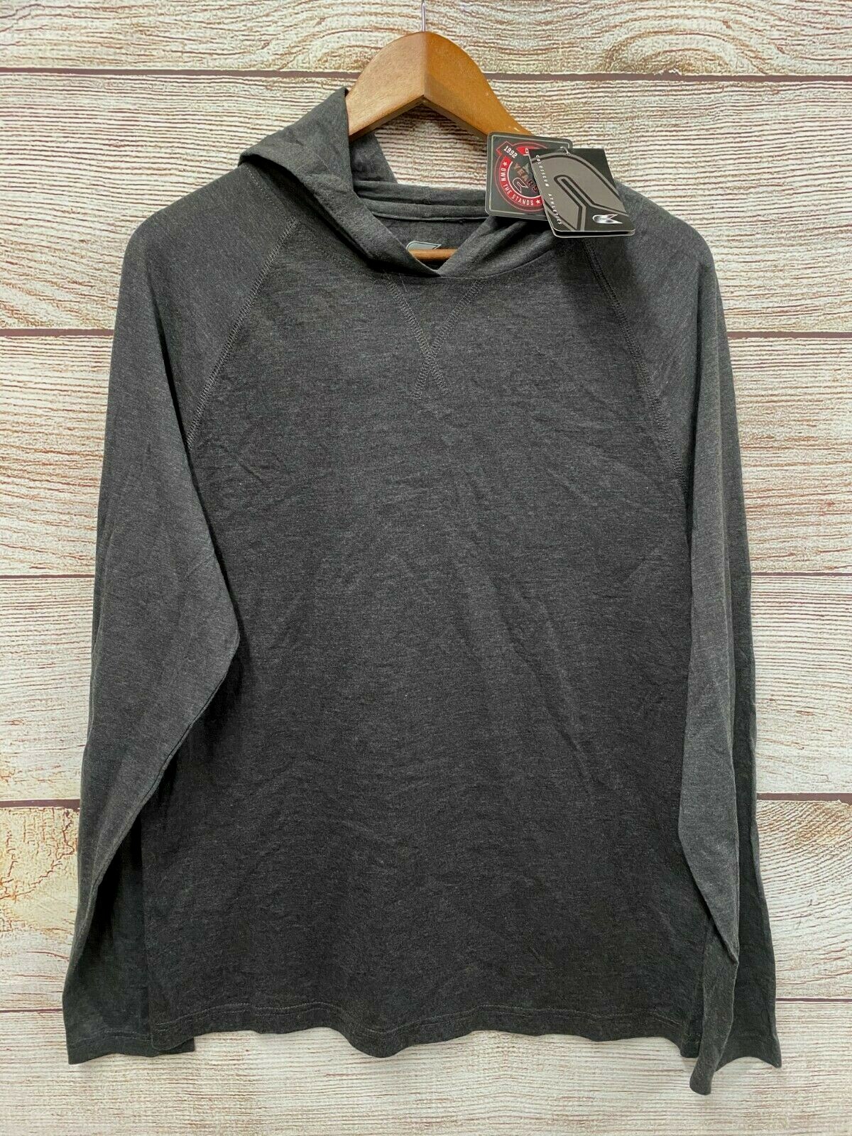 Colosseum Athletics Shirt Mens Size Large Grey Hooded Skinny Fit T-Shirt New