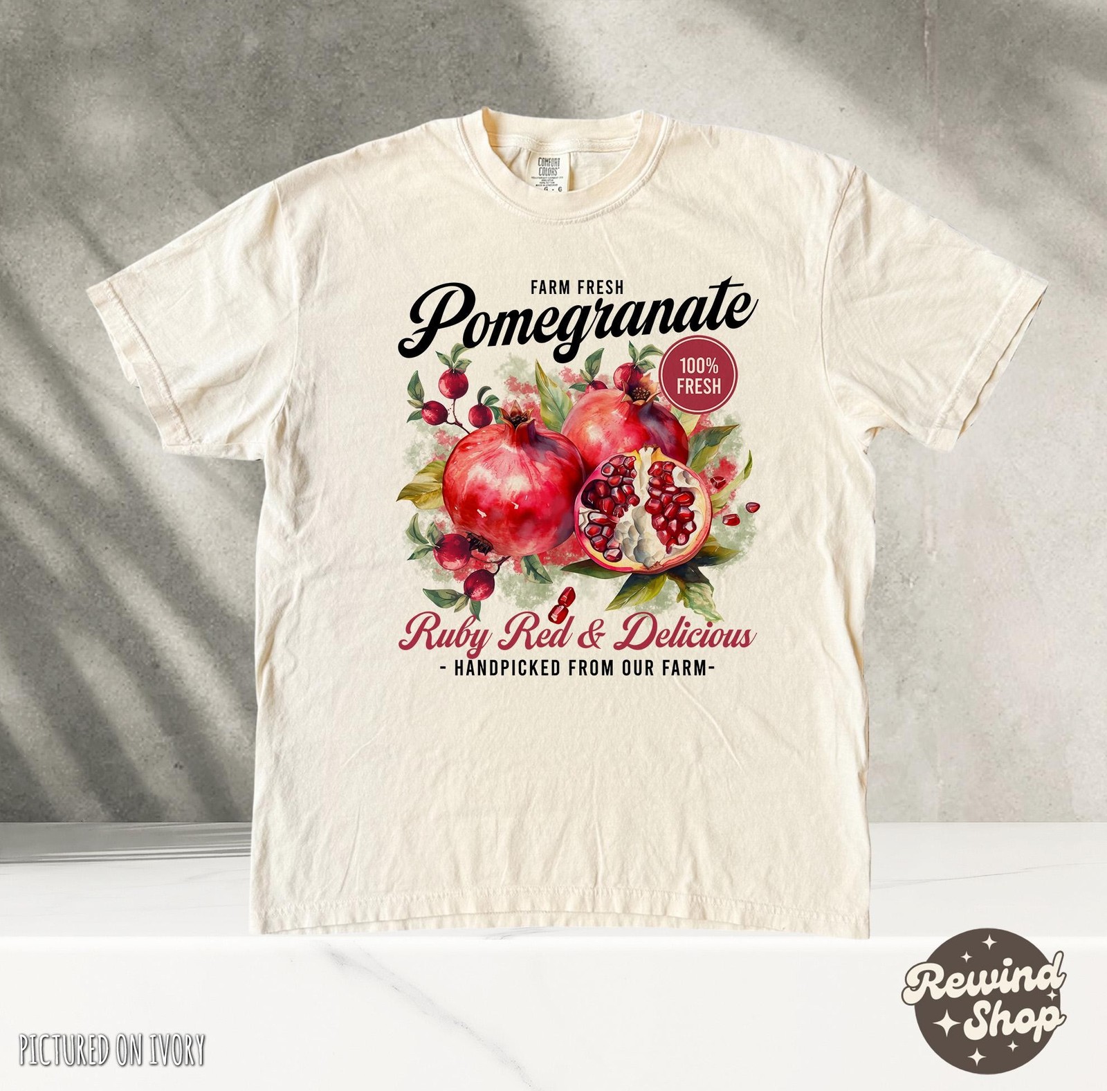 Retro Pomegranate Vintage Graphic Shirt Pomegranate Shirt 90s Style T Shirt F