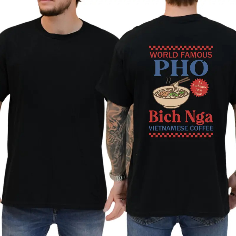 Bich Nga Restaurant T-Shirt, Bich Nga Meme Graphics Shirt, Funny Pho Graphic Tee