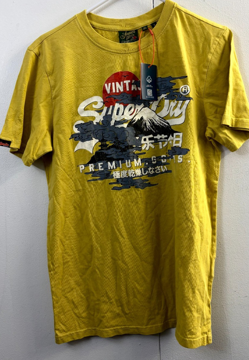 Superdry Mens Vintage Logo Tokyo T-Shirt Size Small Yellow