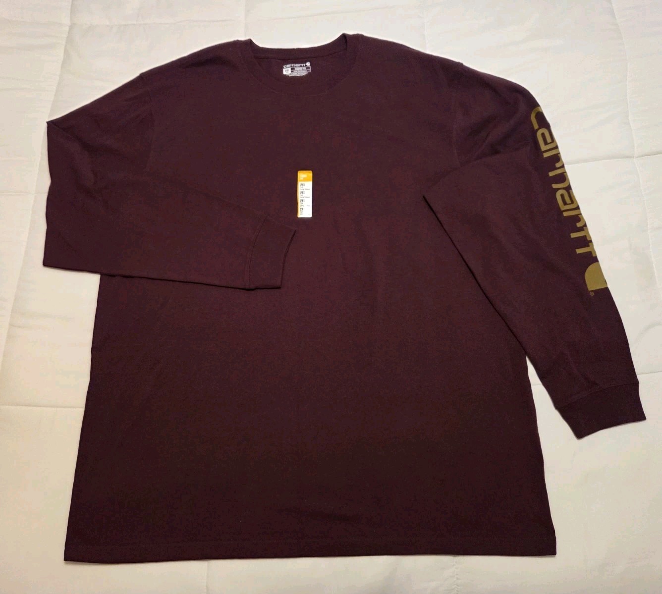 NWT MEN’S 2XL LOOSE FIT Long Sleeve CARHARTT HEAVYWEIGHT T-SHIRT TK0231-M IRR