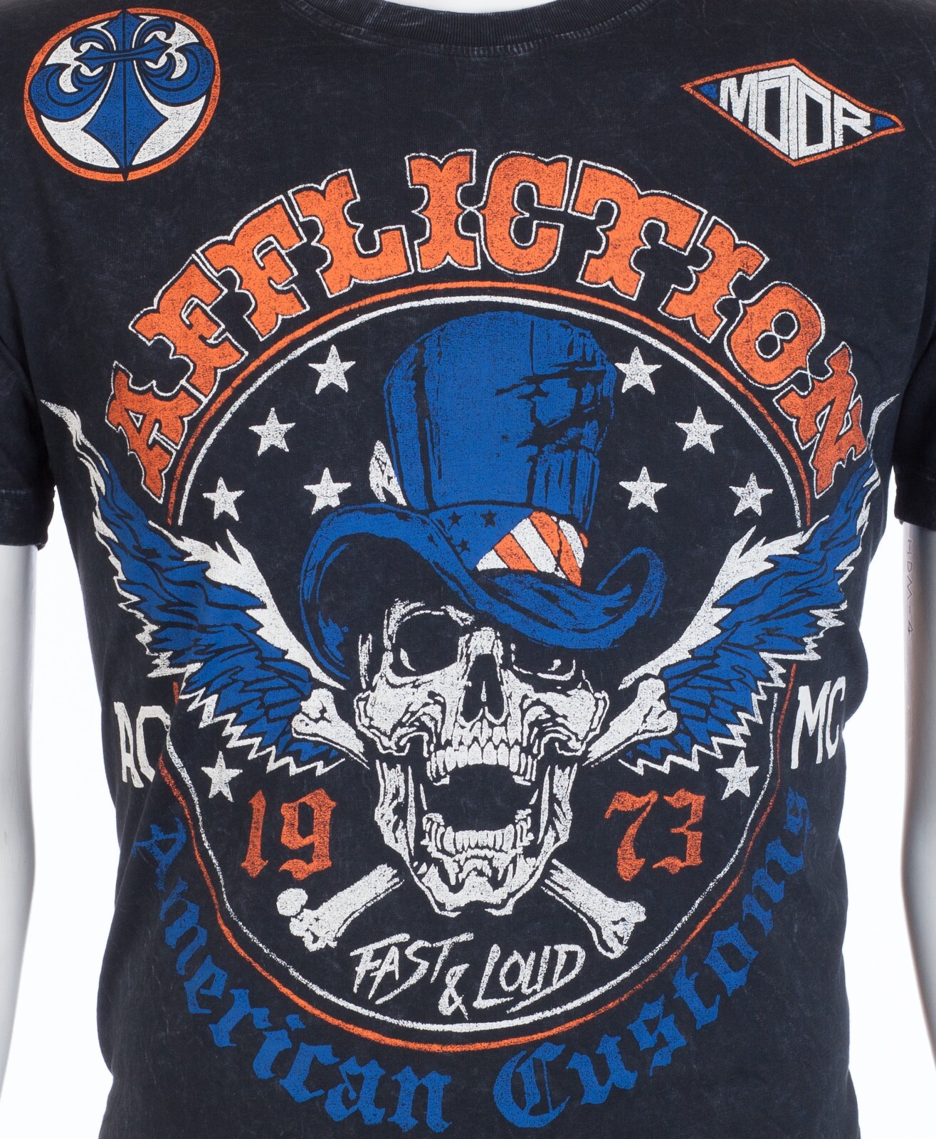 $58 AFFLICTION American Customs STRAIGHT SIX Short Sleeve Slim Fit T-shirt NWT