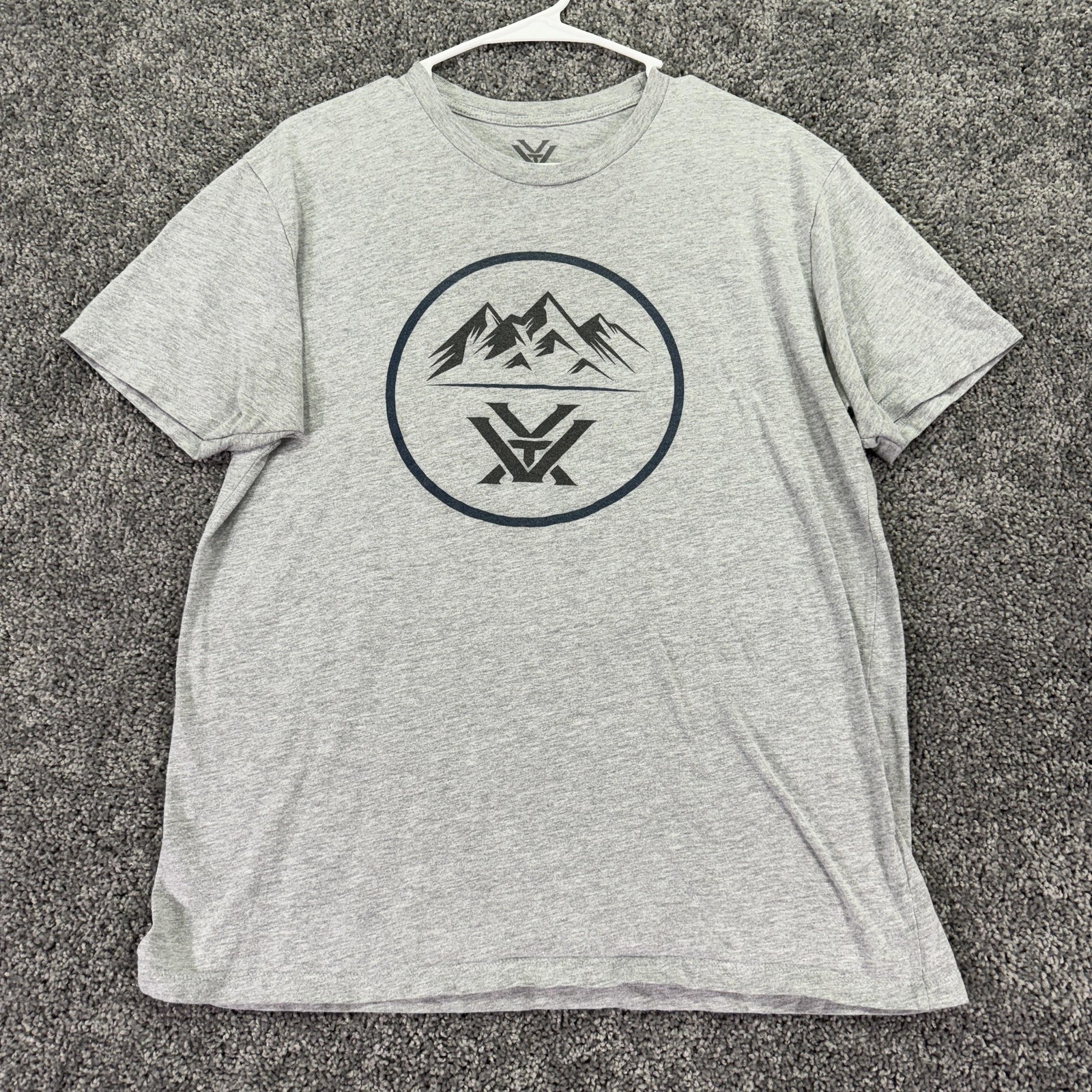 Vortex Shirt Mens Large Gray Mountain Graphic Tee Outdoor Casual Logo Style