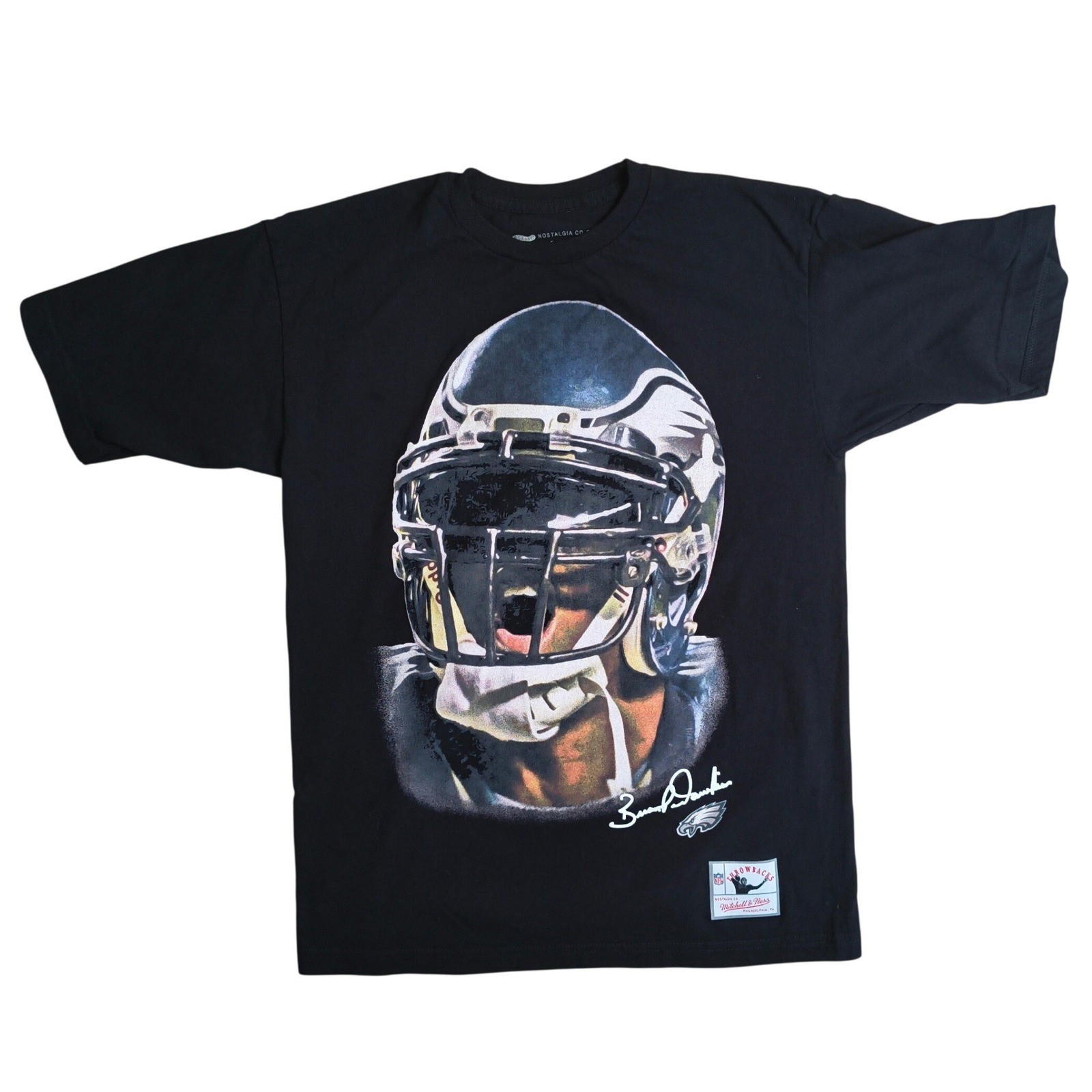 Mitchell & Ness Brian Dawkins Eagles T-Shirt Men Size M Black Cotton Graphic