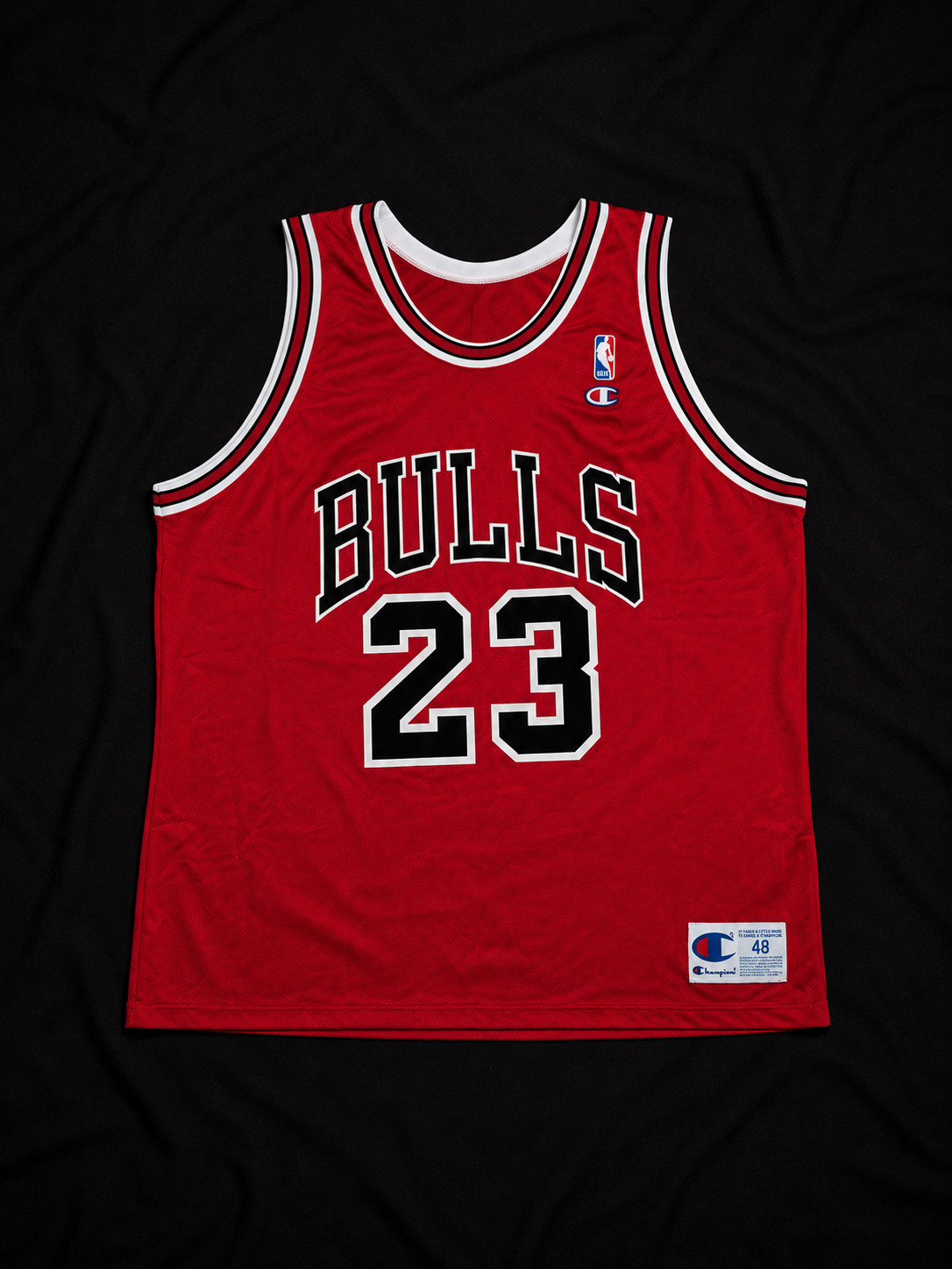 VINTAGE Michael Jordan Chicago Bulls Champion Jersey 90s MADE IN USA • Size 48XL