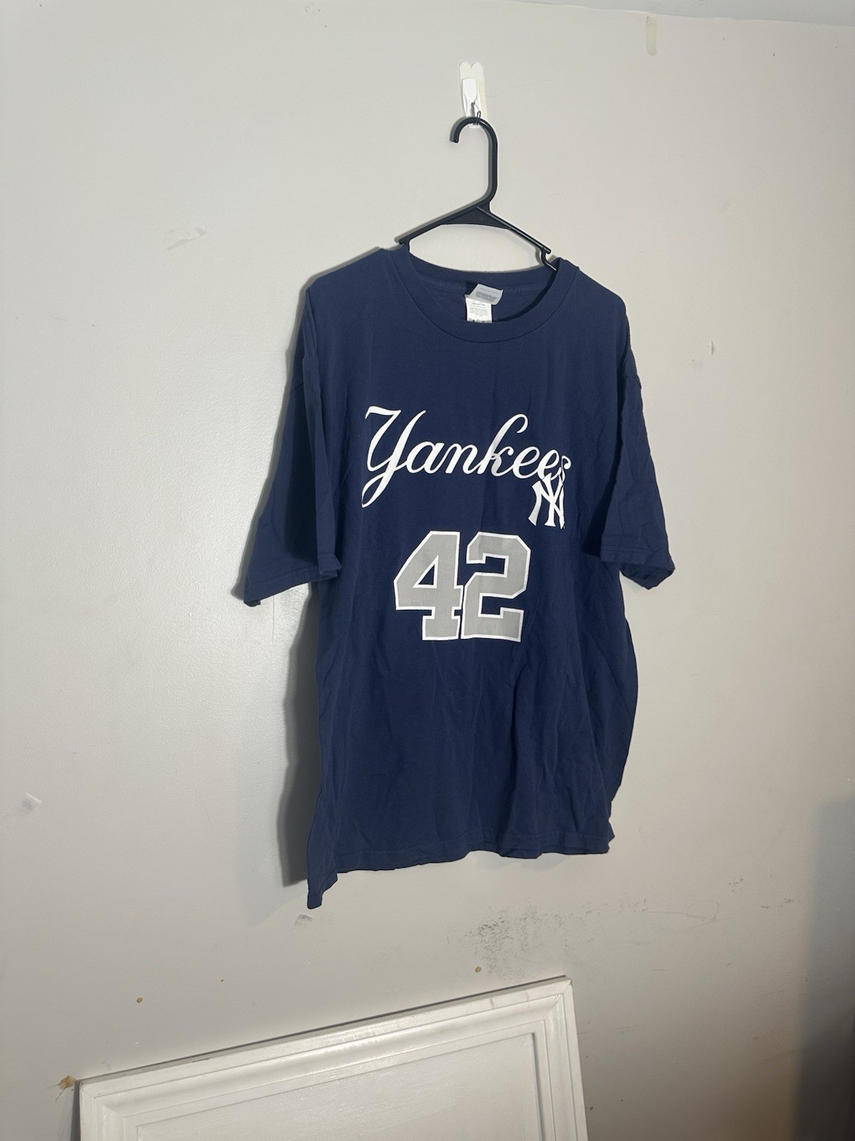 Vintage Nike Yankees Mariano Rivera T Shirt Size L Navy blue