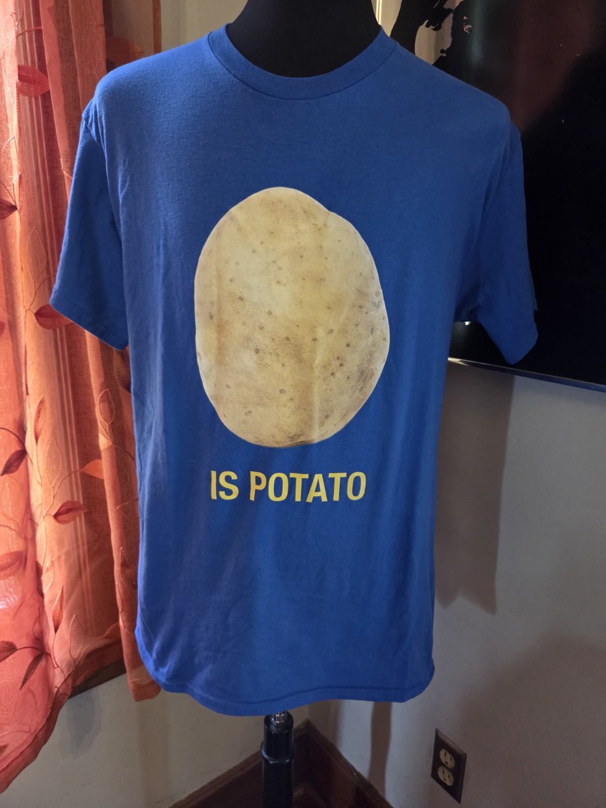 The Late Show With Stephen Colbert Is Potato Blue Short Sleeve T Shirt Size L