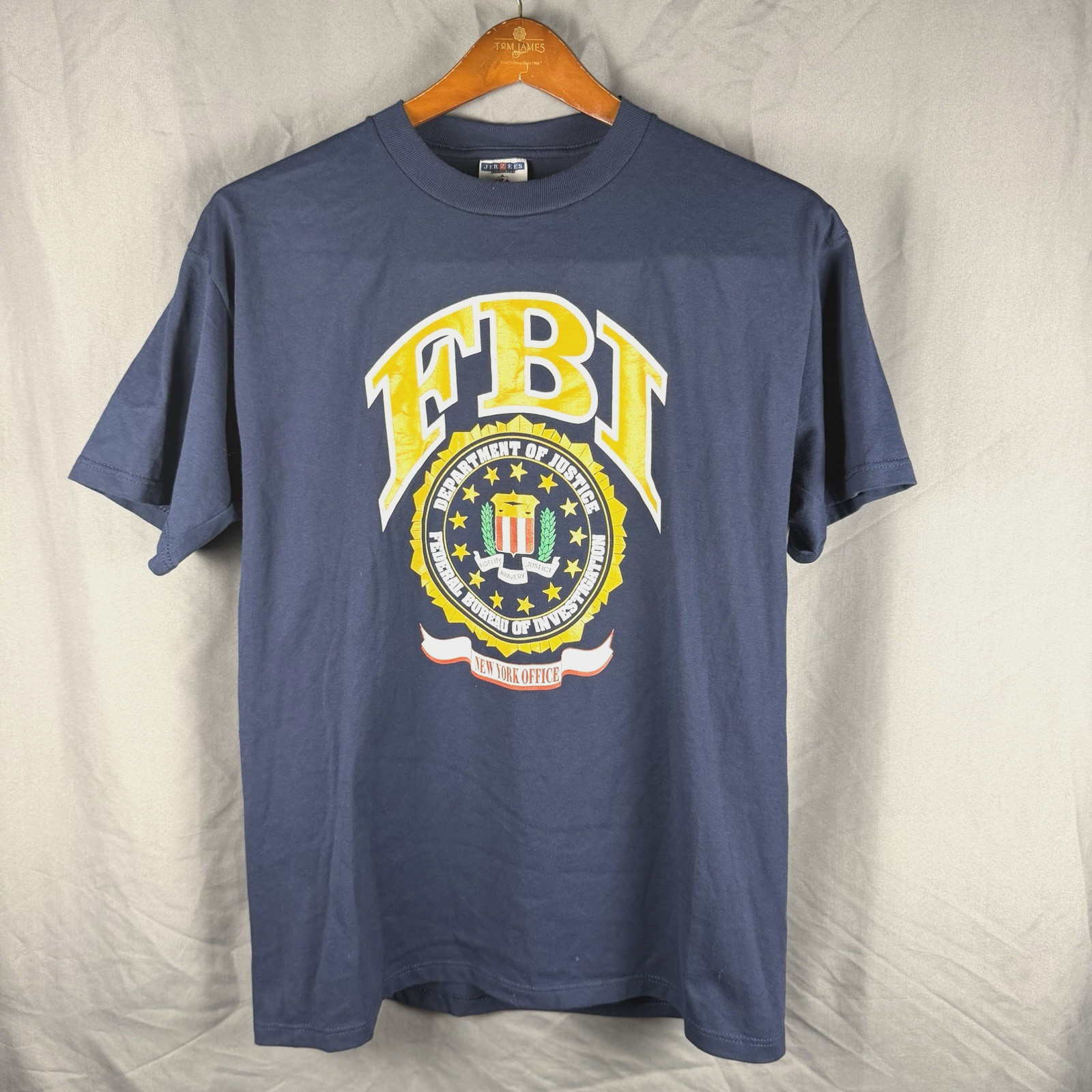 Vintage FBI Federal Bureau Of Investigation T Shirt Large New York Office USA