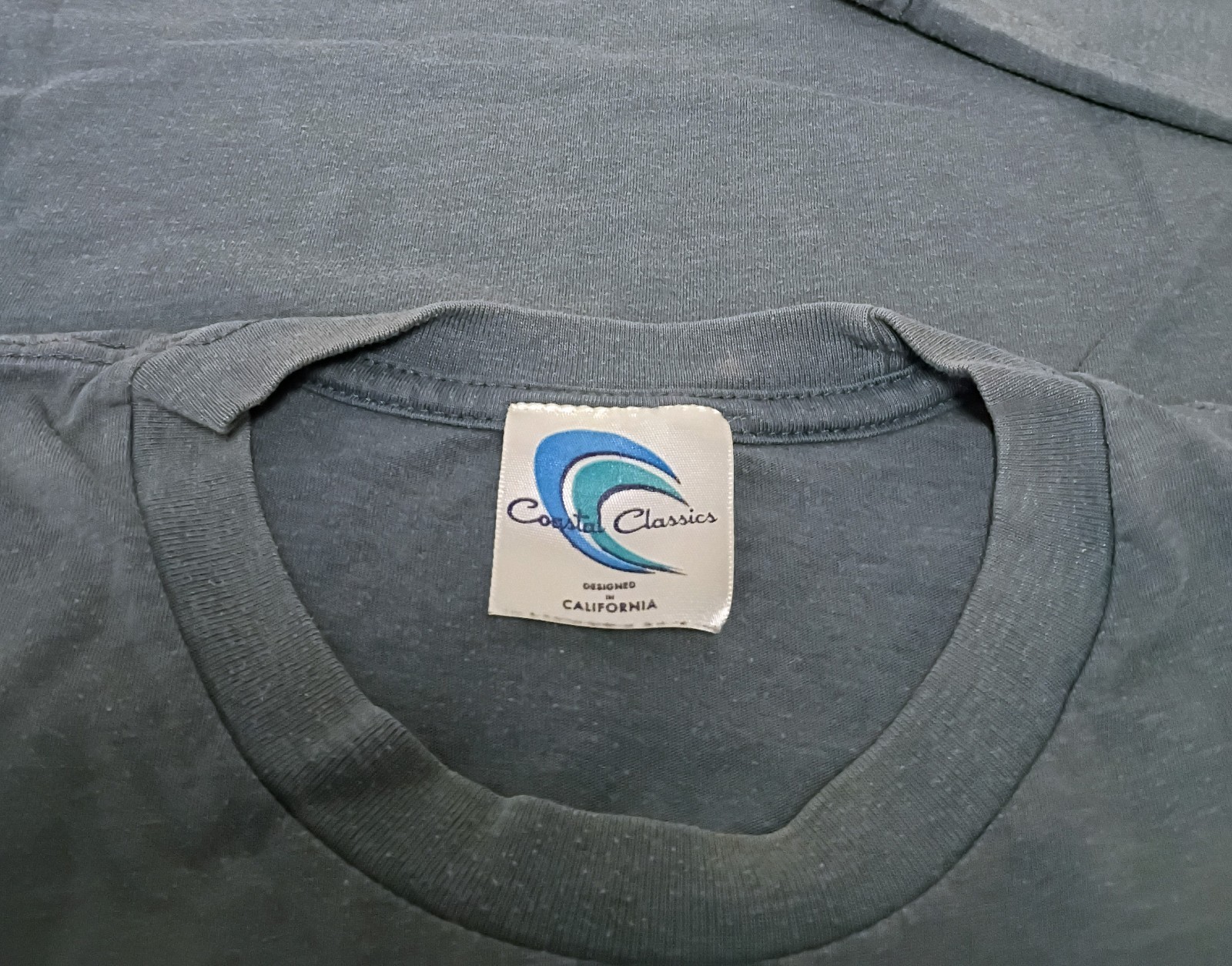 Coastal Classics Blue T-Shirt “Earth Music-Boulder” Tree Guitar Men’s Size M