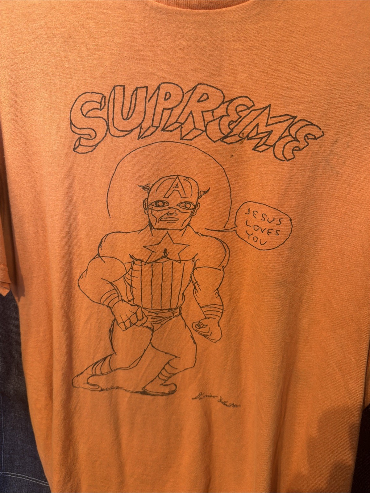 Rare Supreme Daniel Johnston Captain America T Shirt Men’s Large Streetwear