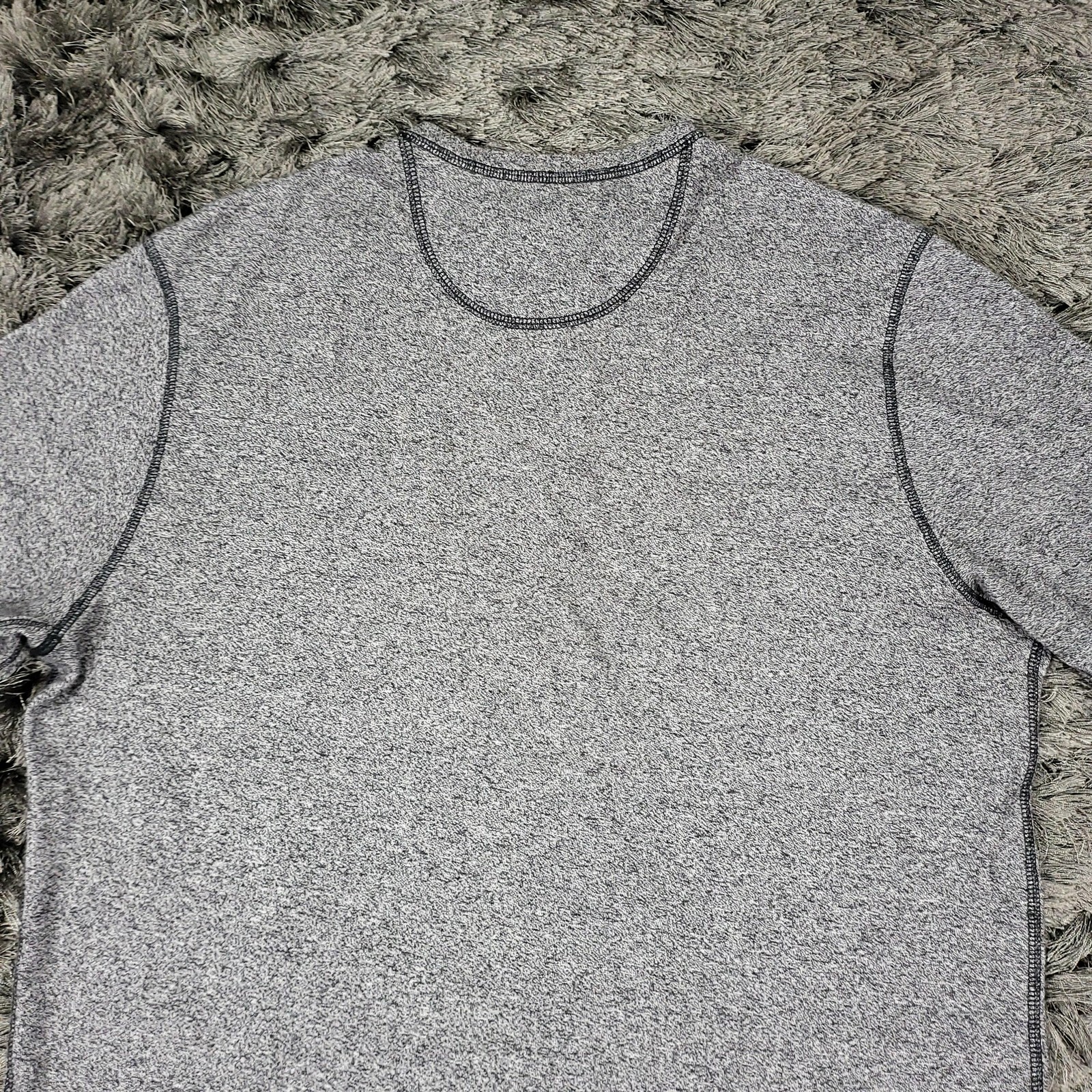 Tommy Bahama Henley Shirt Mens Medium Gray Short Sleeve Chest Pocket Heather