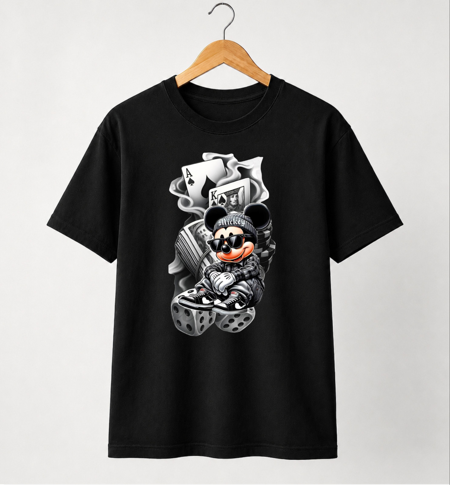 Mickey Casino Streetwear Urban T-Shirt Men Women Unisex