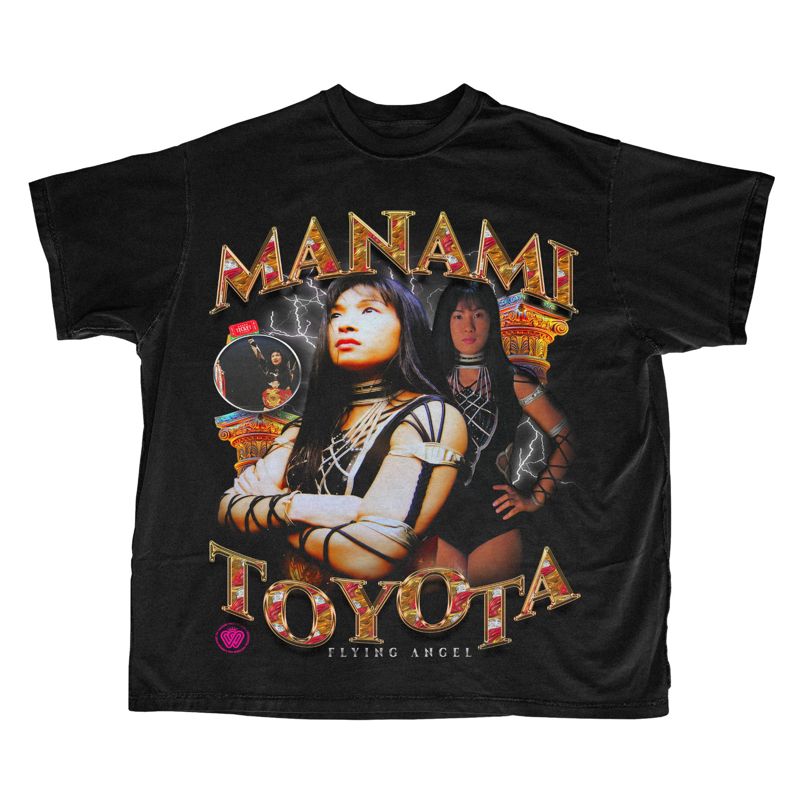 Manami Toyota VINTAGE HIPHOP RAP T-SHIRT JOSHI AJW