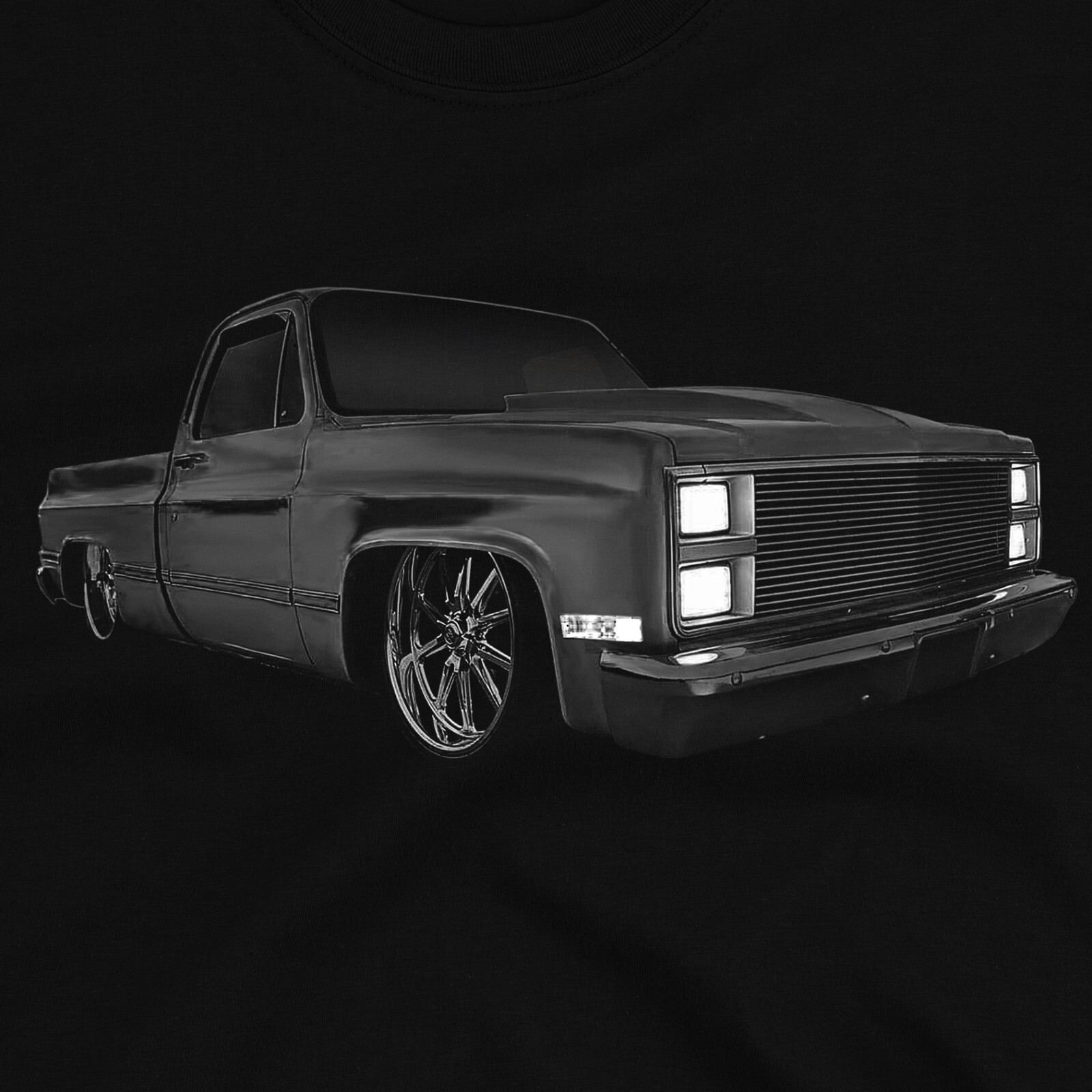 Chevy Truck C10 CK 1982 Vintage Retro Auto Custom Lowered Square Body