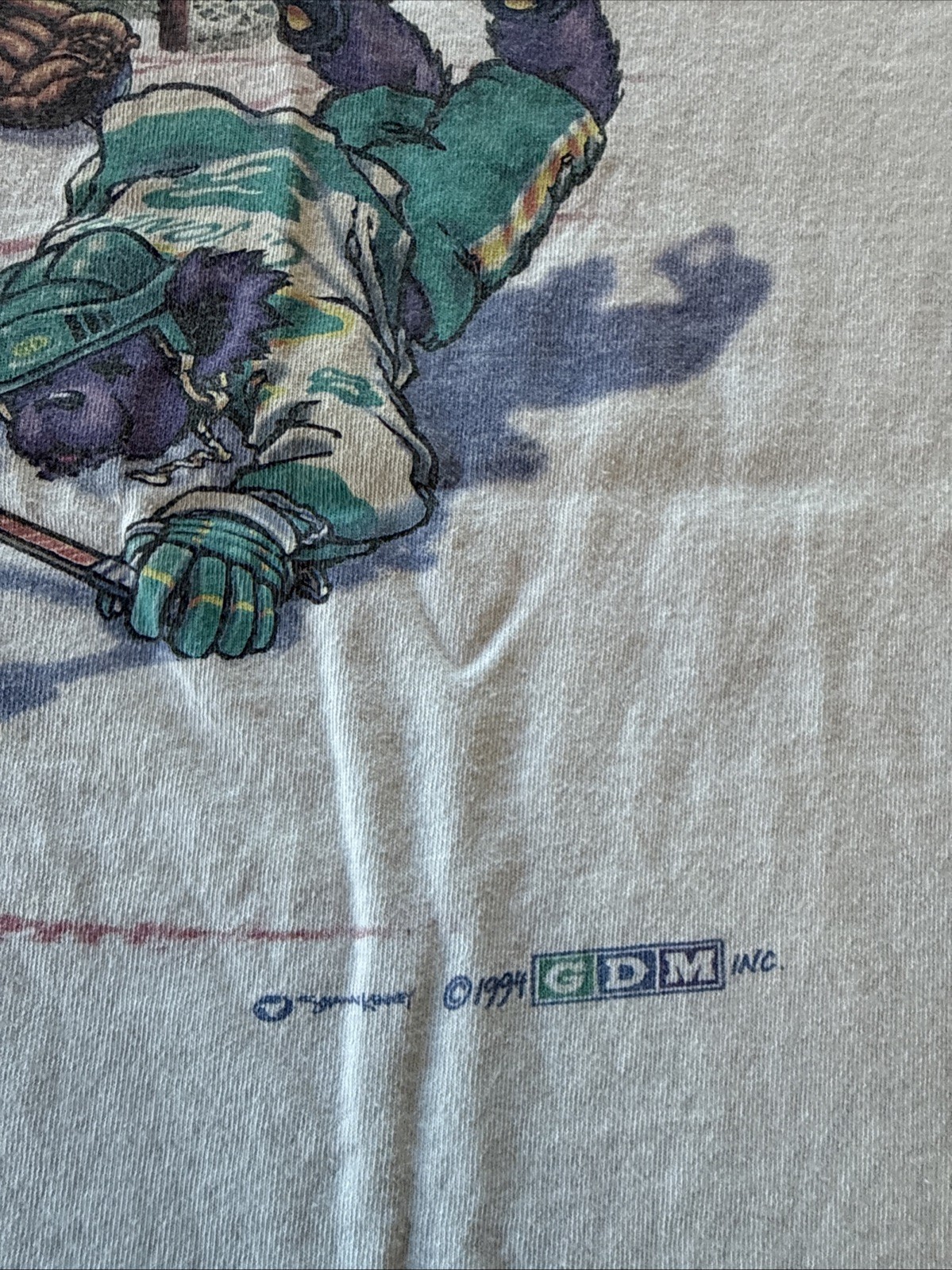 Vintage Grateful Dead Liquid Blue Hockey Tie Dye T Shirt 1994 XXL. 2XL Faceoff