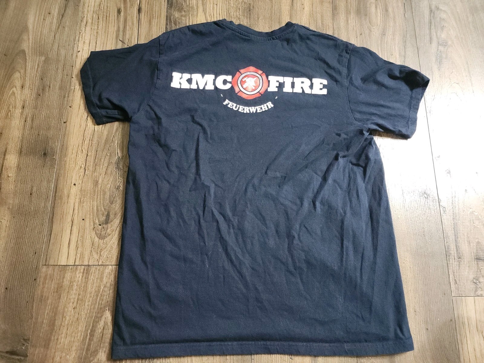 Mens S Feuerwehr Germany KMC Fire Services Firefighter T Shirt Double Sided