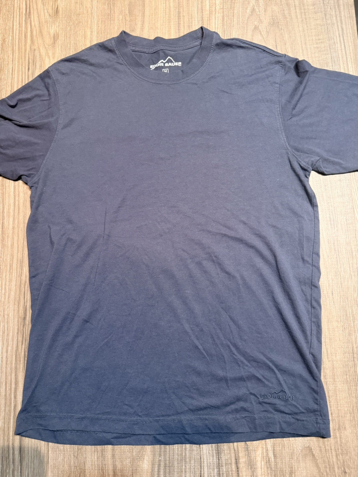 Eddie Bauer Mens Navy Blue Short Sleeve T-Shirt Size Medium solid