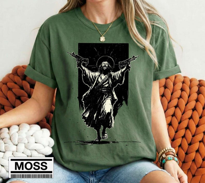 Uzi Jesus Shirt Dungeon Crawler Carl Princess Donut Badass Gift For Him