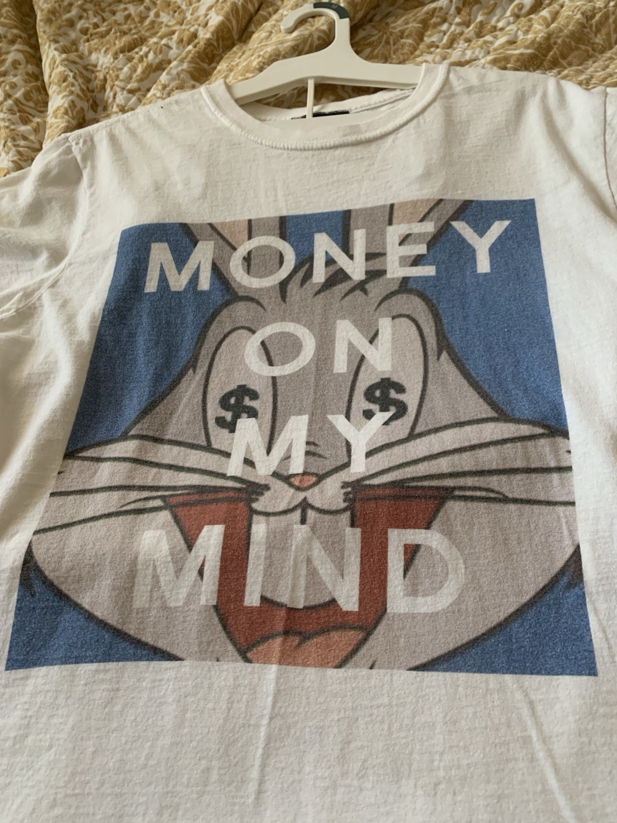 *RARE*! Bugs Bunny Untitled & Co. T-shirt. Money On My Mind $$. Used Size Medium