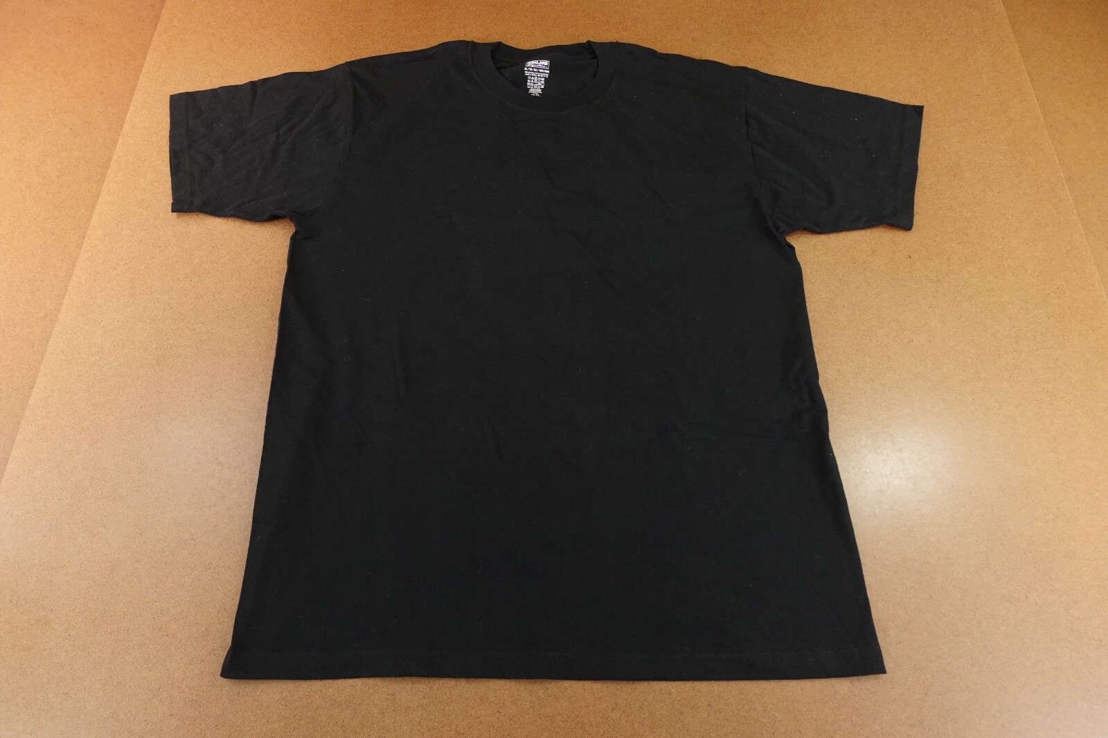Kirkland Signature Mens Size XL Black Cotton Short Sleeve Crew Neck T-Shirt New