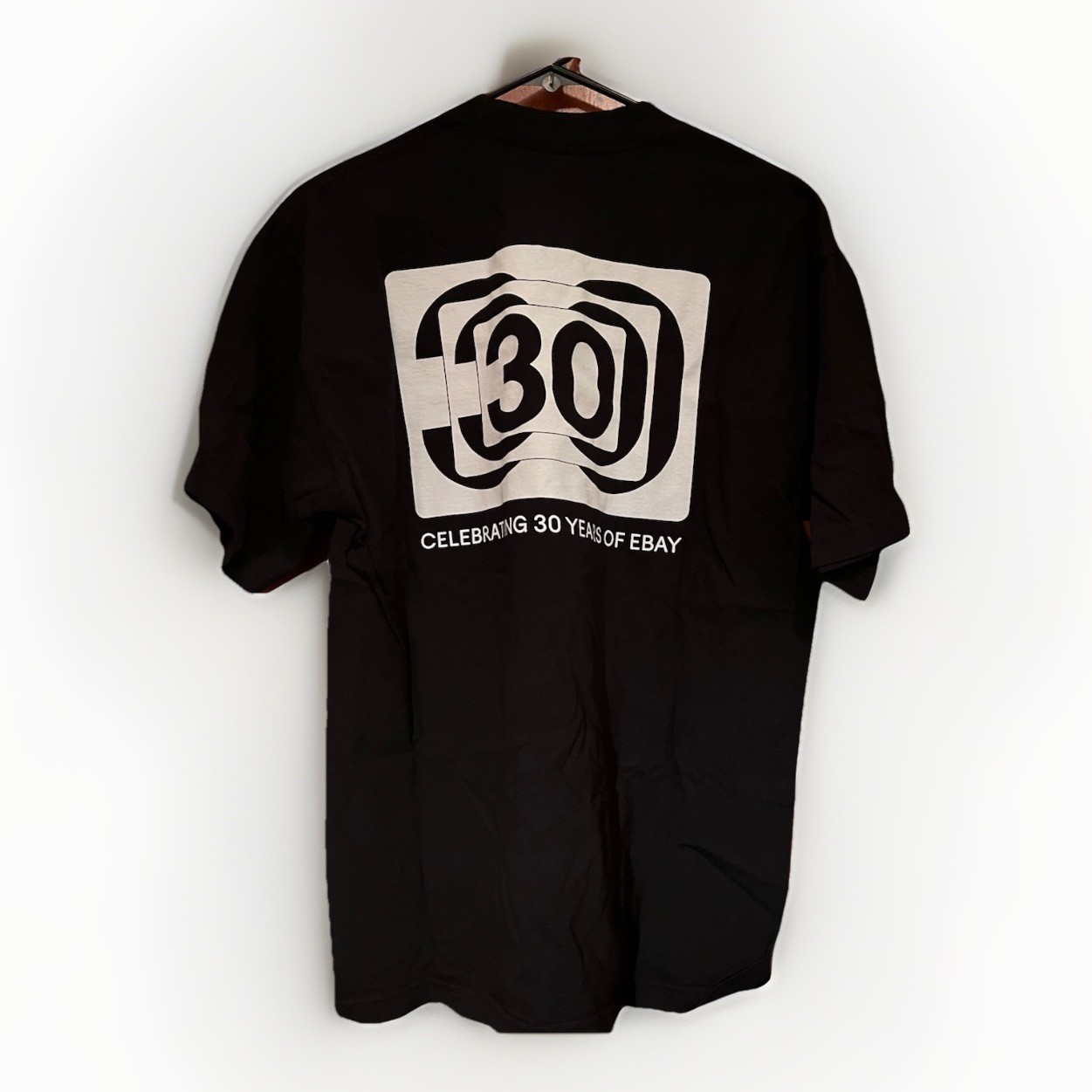 Ebay Logo Multi Color Black T-Shirt Men 3XL Los Angeles Apparel 30th Anniversary