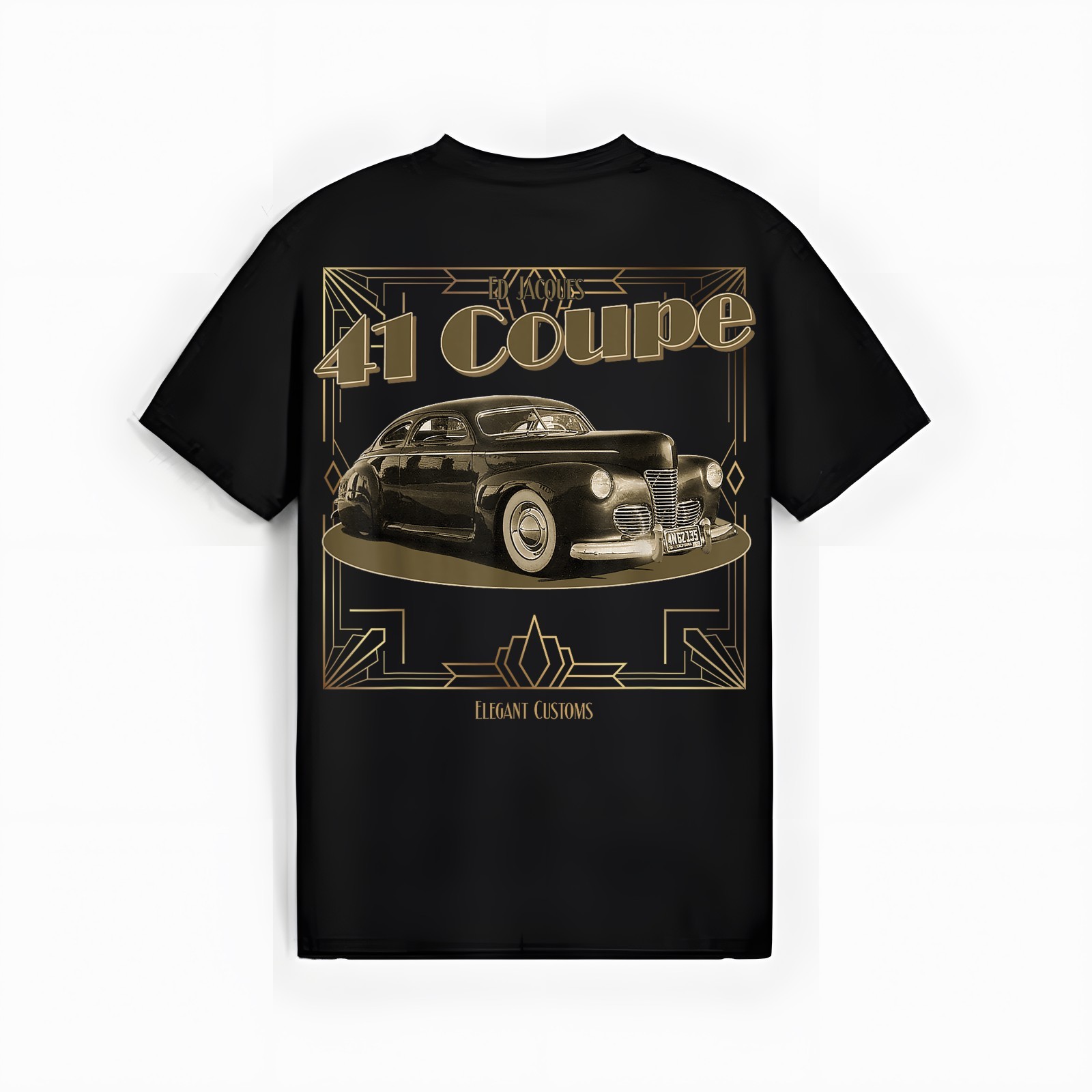 1941 Coupe Art Deco Kustom Lowrider Hot Rod Muscle Car T-Shirt