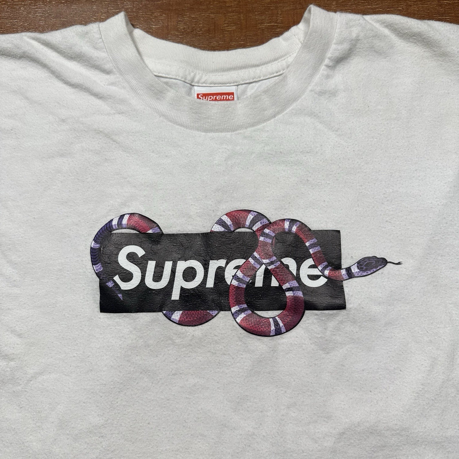 Supreme King Snake T Shirt Mens L White Rare Limited Edition Designer Streetwear