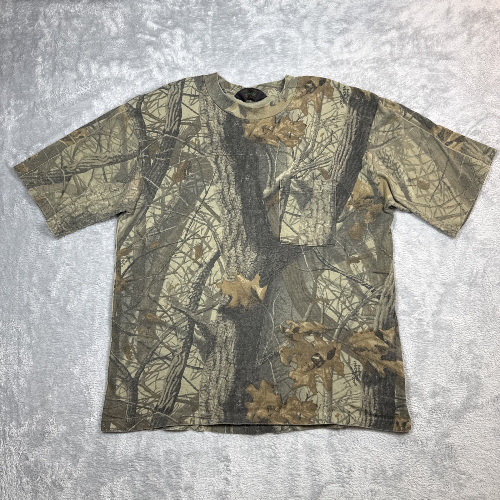 Vintage Liberty Camo Shirt Men Large Realtree Hardwood Pocket Single Stitch