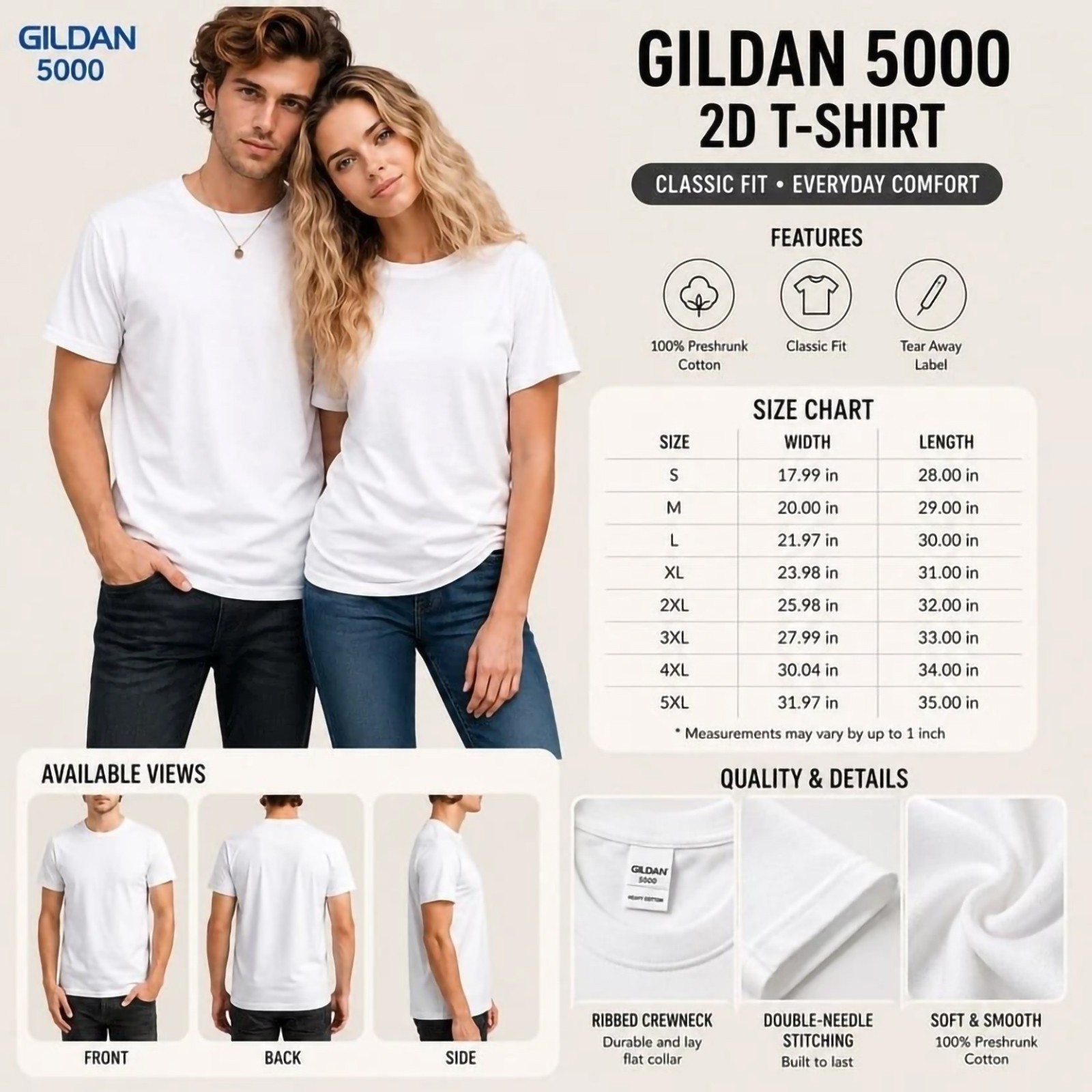 Personalized Custom T-shirt Printing With Your Photo, Text, Logo, Anything New