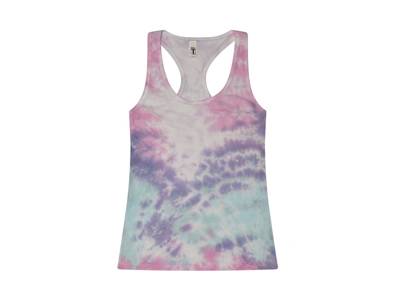 Multi-Color Tie Dye Racerback Tank Top Sleeveless T-Shirt Adult XS -XXL Cotton