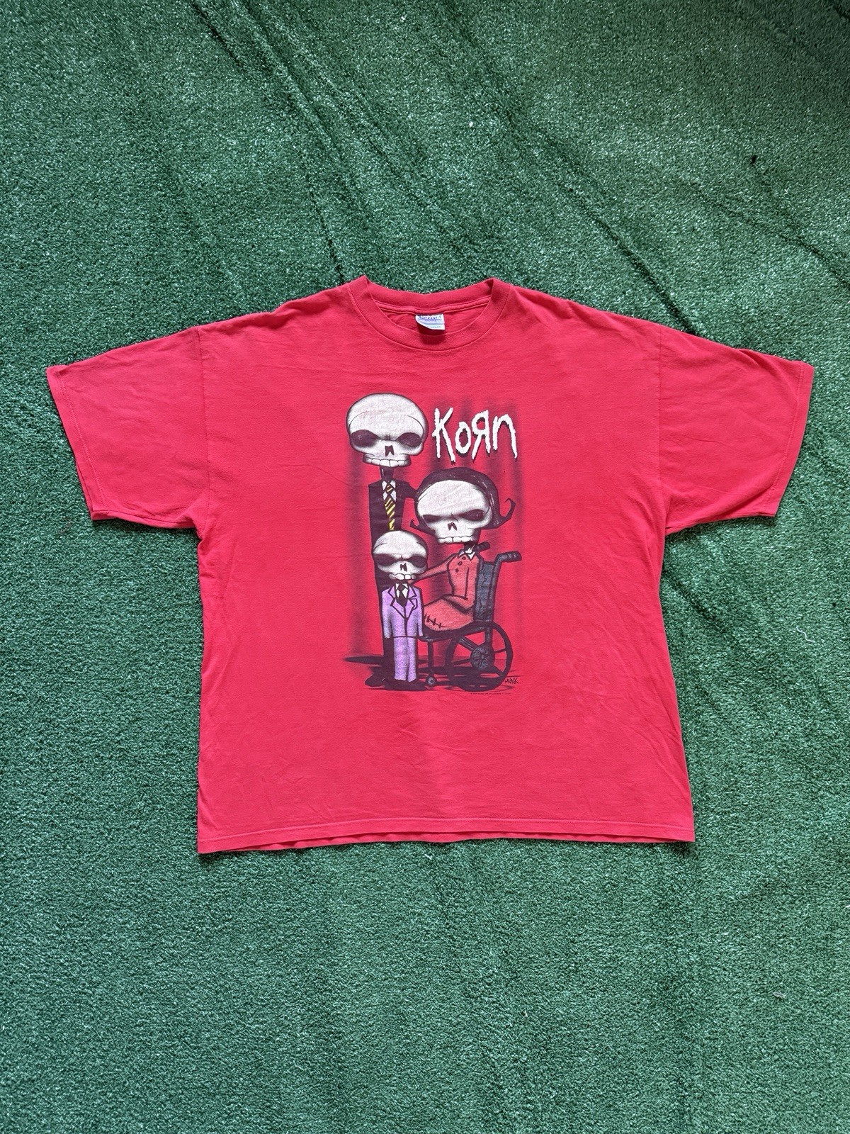 Vintage 2001 Licensed Korn Family Values Red Size XXL Band Tee