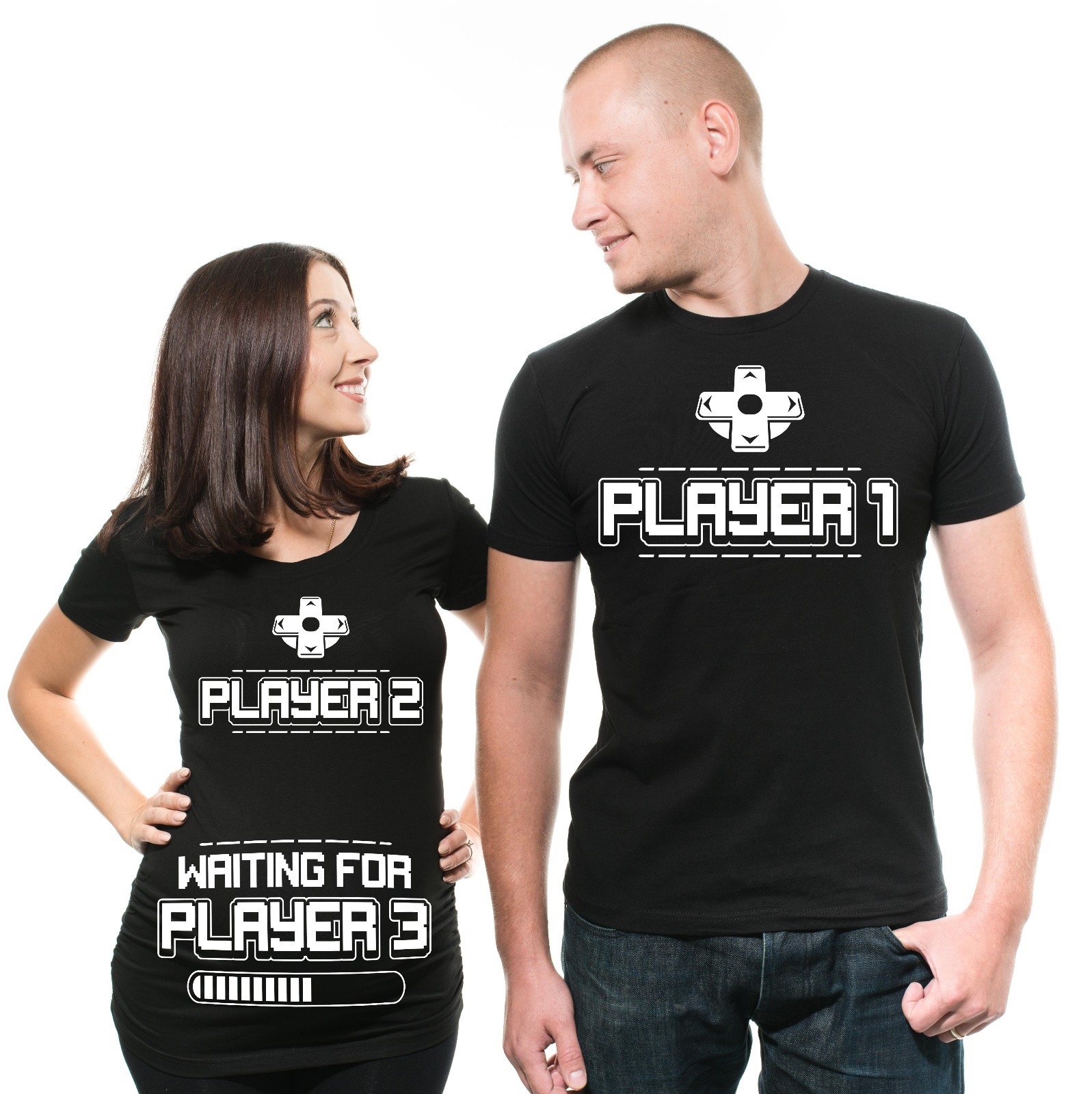 Pregnancy Matching Couple T shirts Pregnancy Announcement Maternity T Shirt
