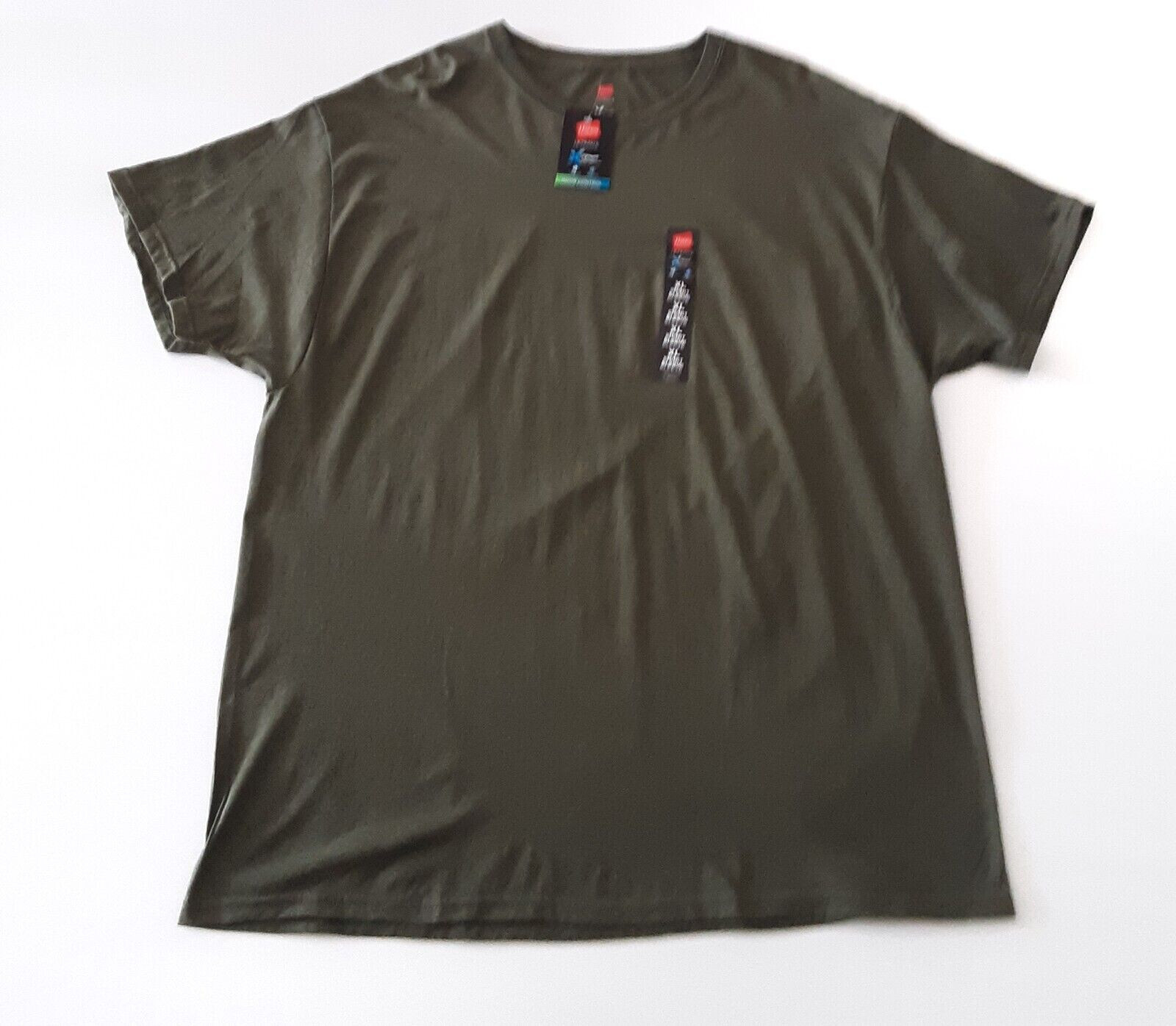 Hanes Mens Ultimate X-Temp T-Shirt Size XL Crew Neck Short Sleeve Heather Green