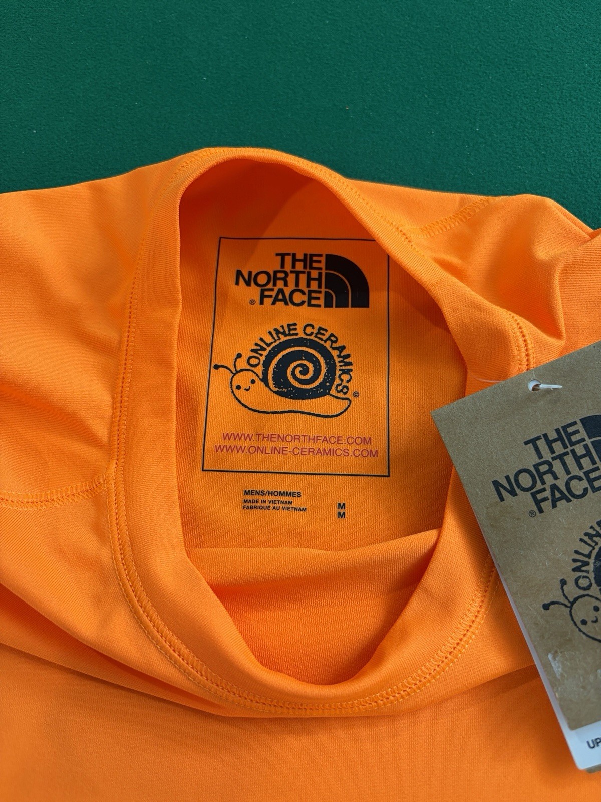 The North Face Online Ceramics Shirt Men Medium Orange LS Water Top Outdoors UPF