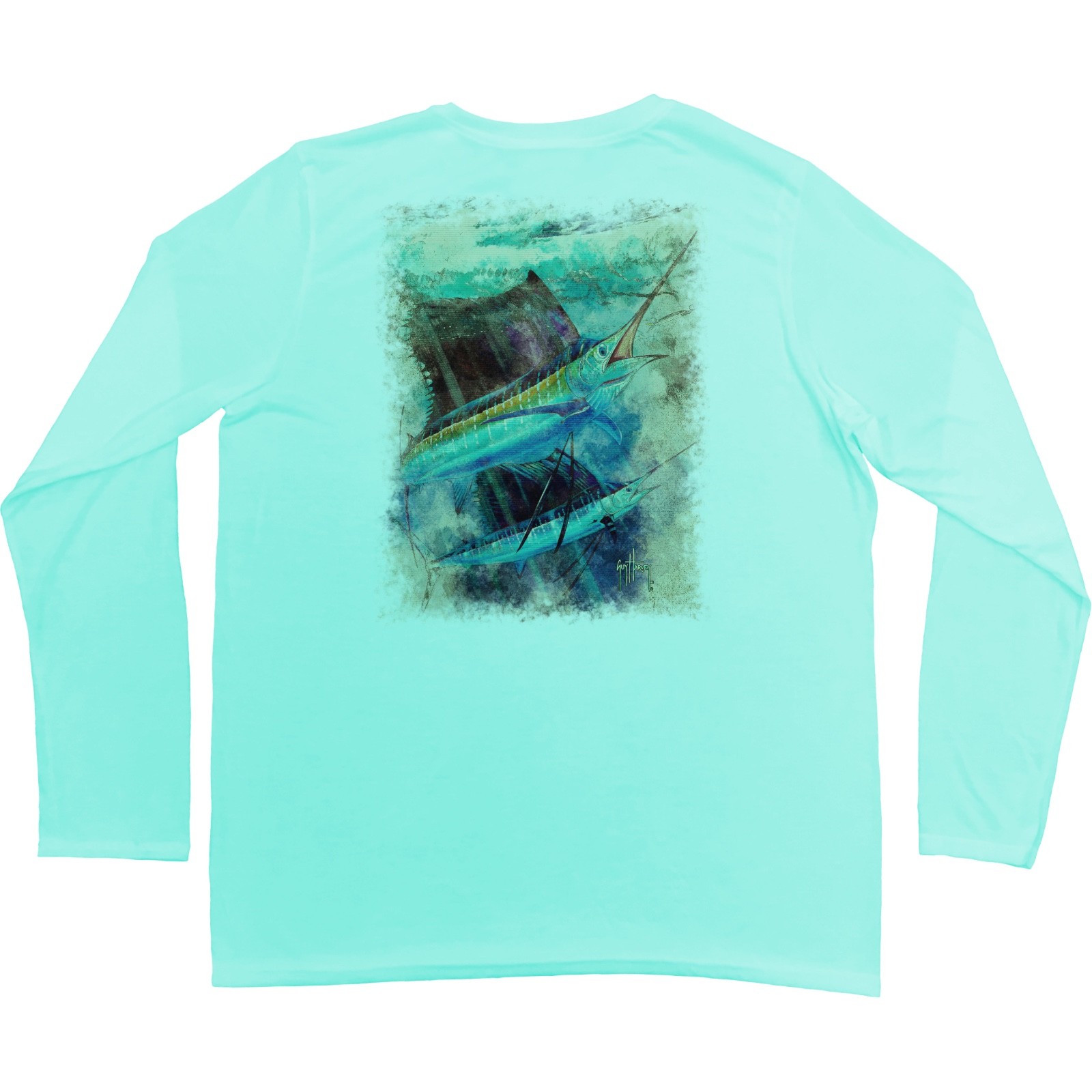 Guy Harvey Paradise L/S Performance Fishing T-shirt..Pick Size..Mint..MSRP $36